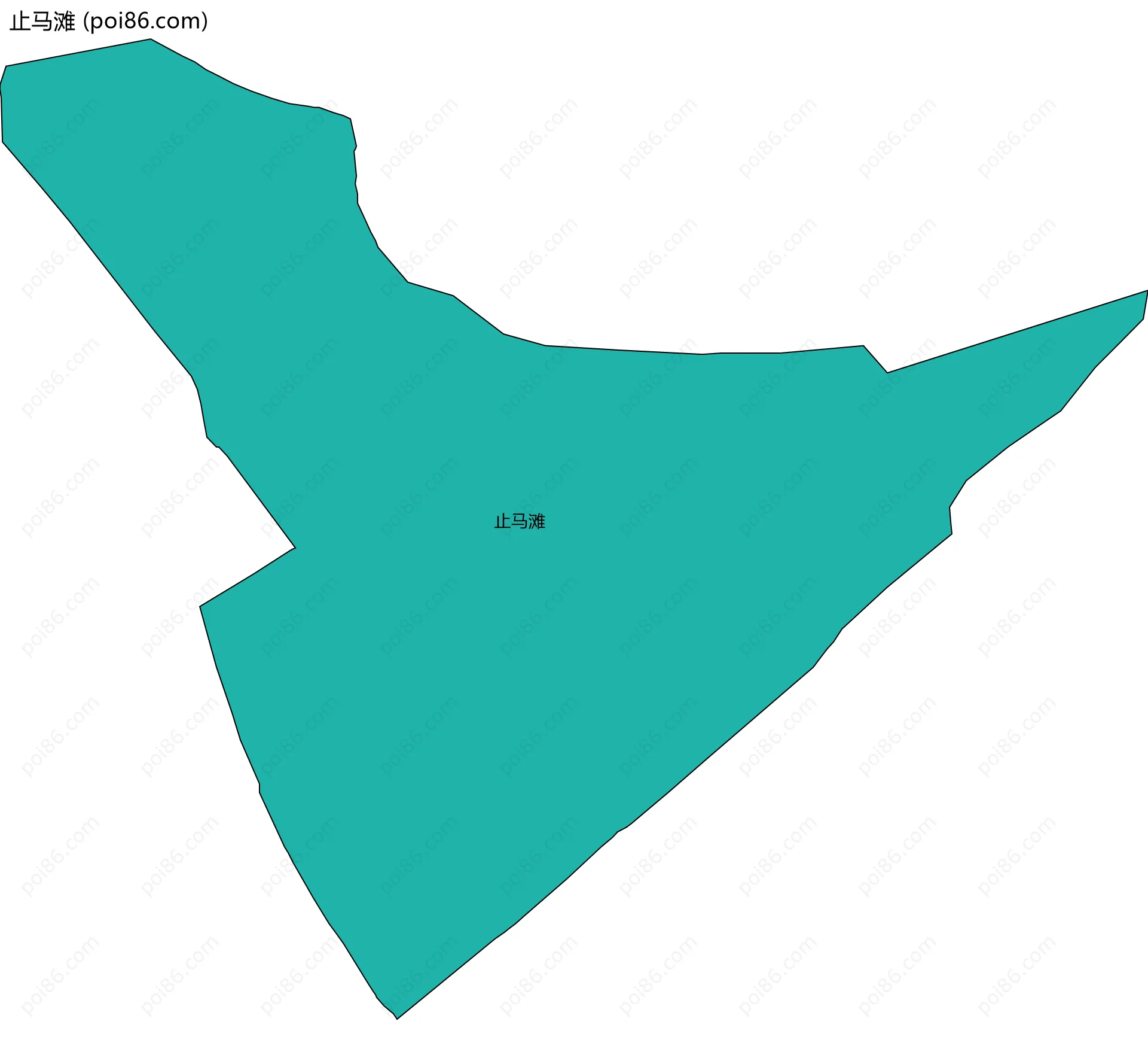 止马滩边界地图
