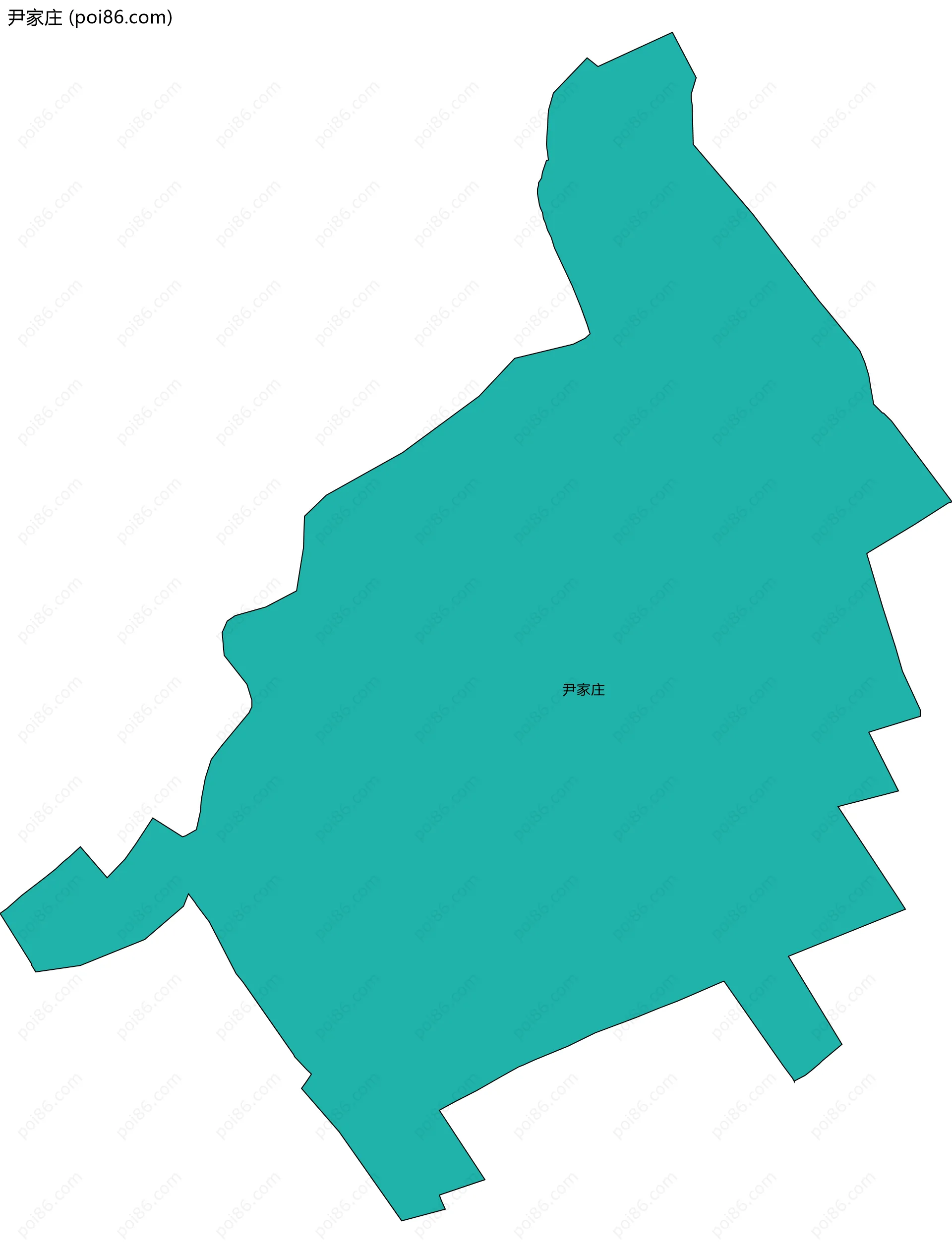 尹家庄边界地图