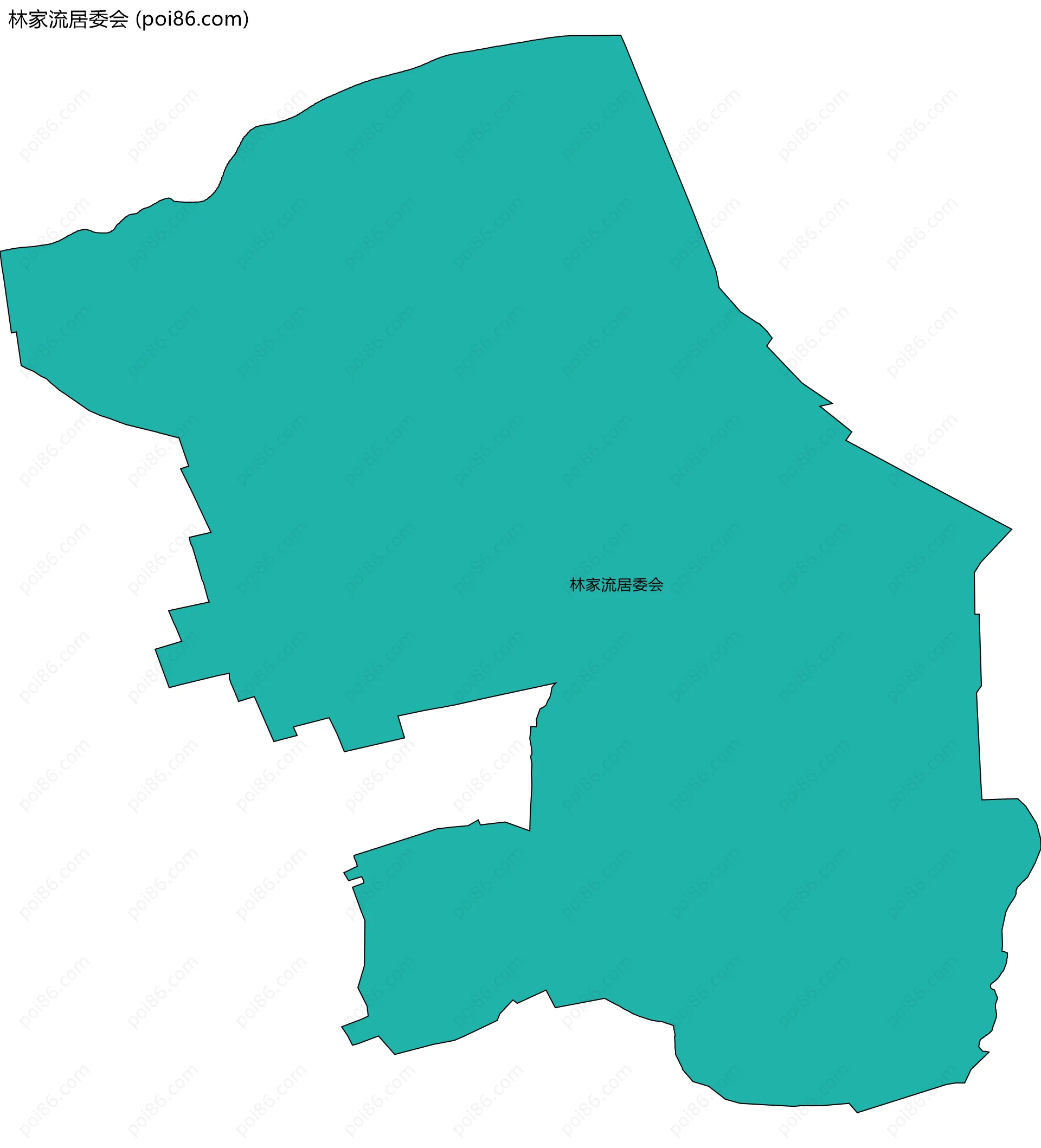 林家流居委会边界地图