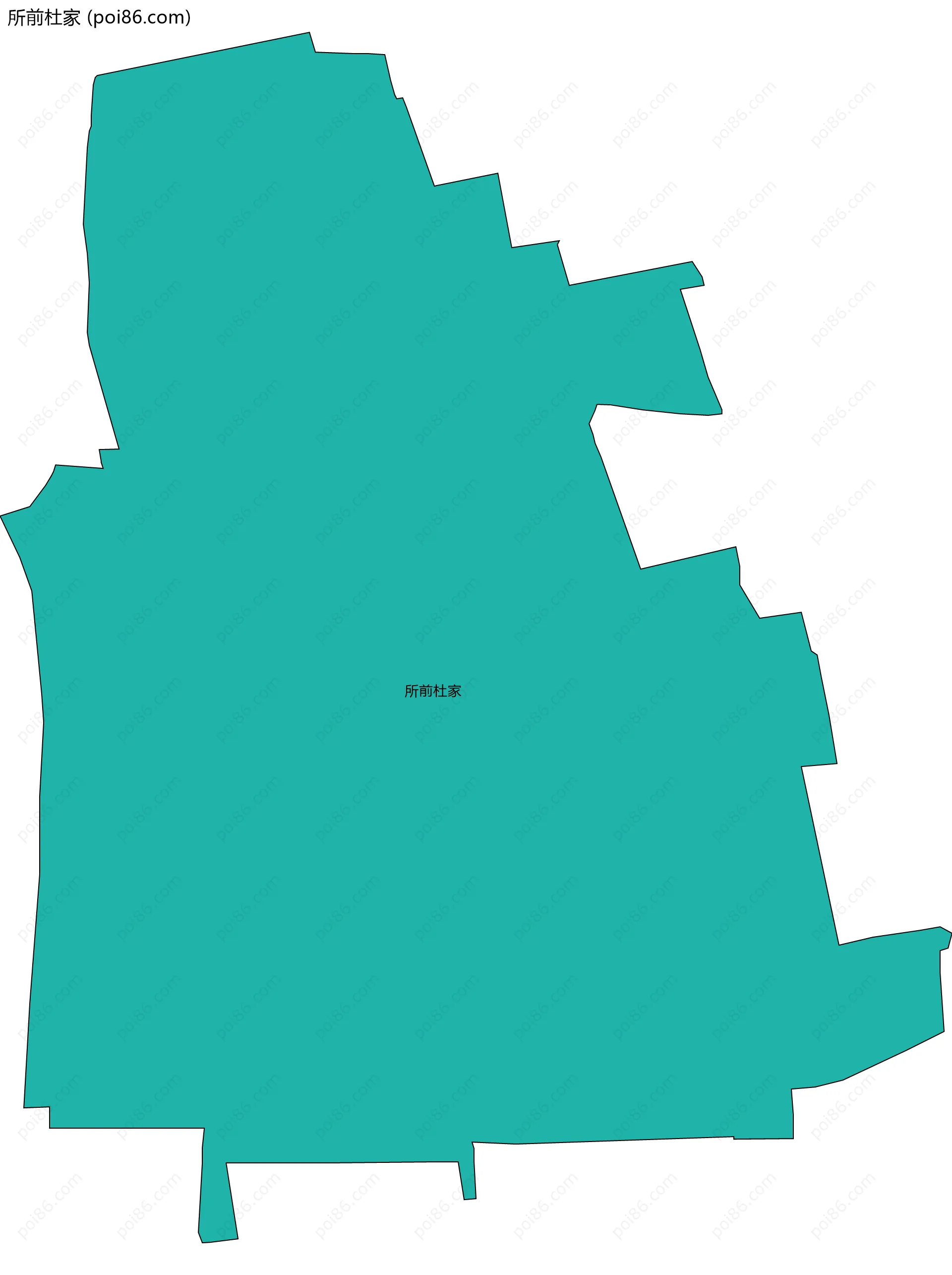 所前杜家边界地图