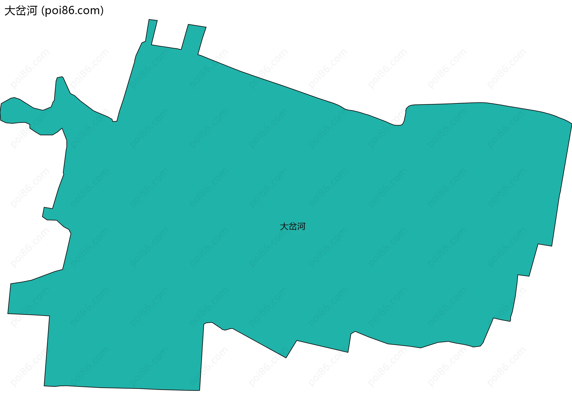 大岔河边界地图