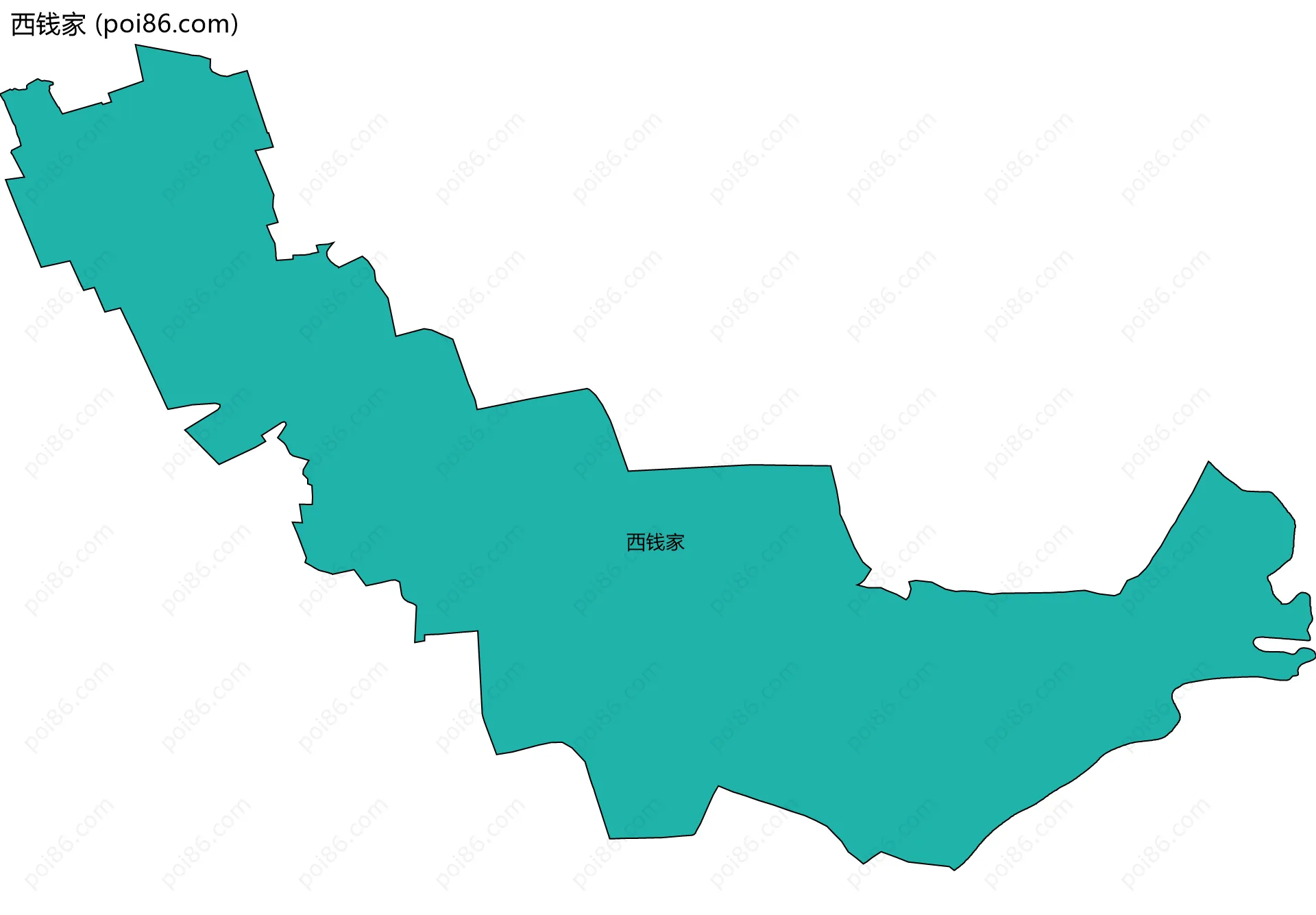 西钱家边界地图