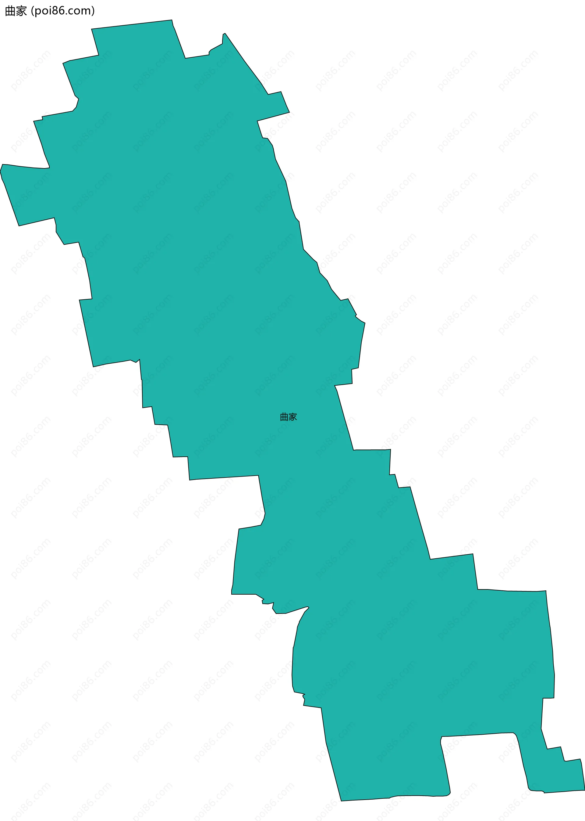 曲家边界地图