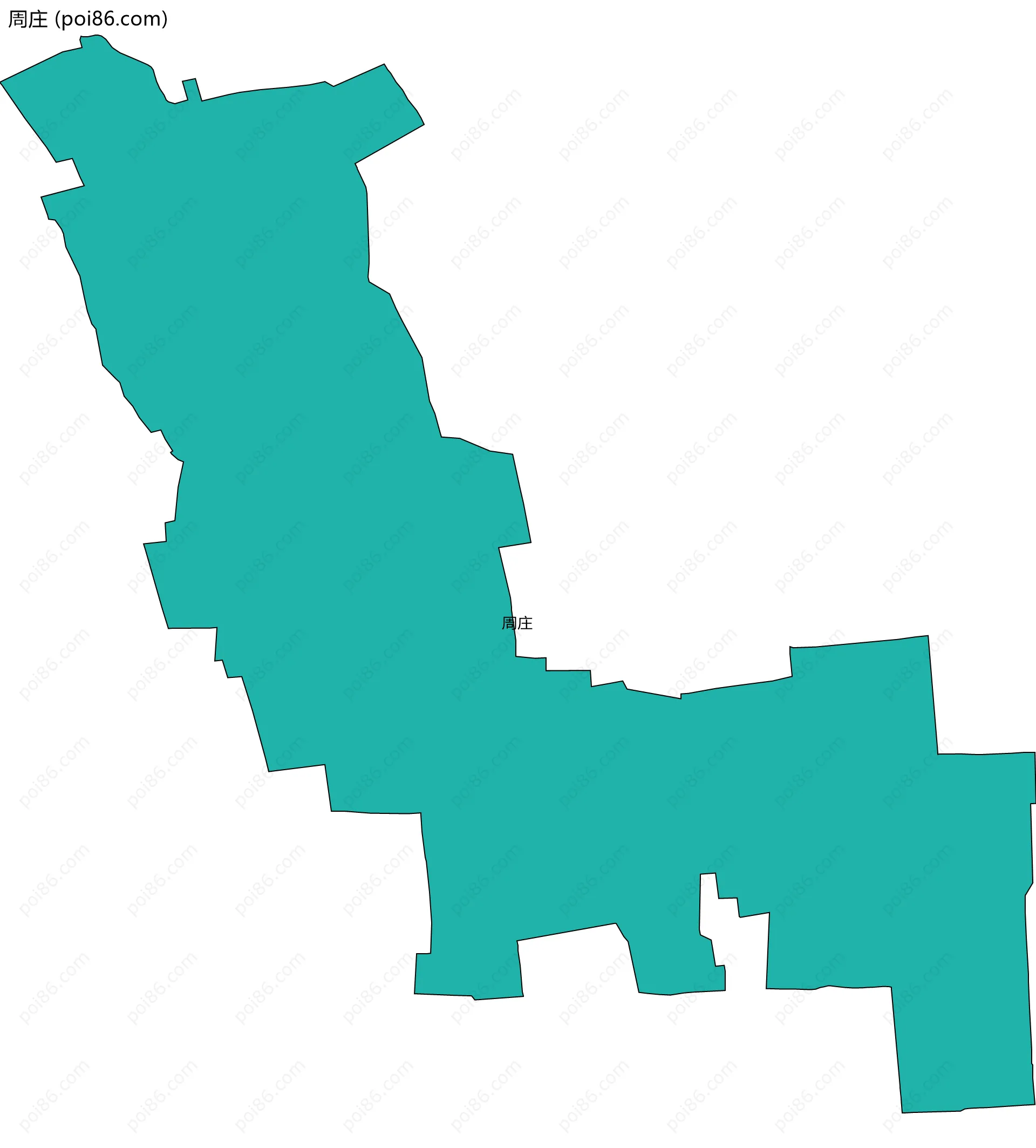 周庄边界地图
