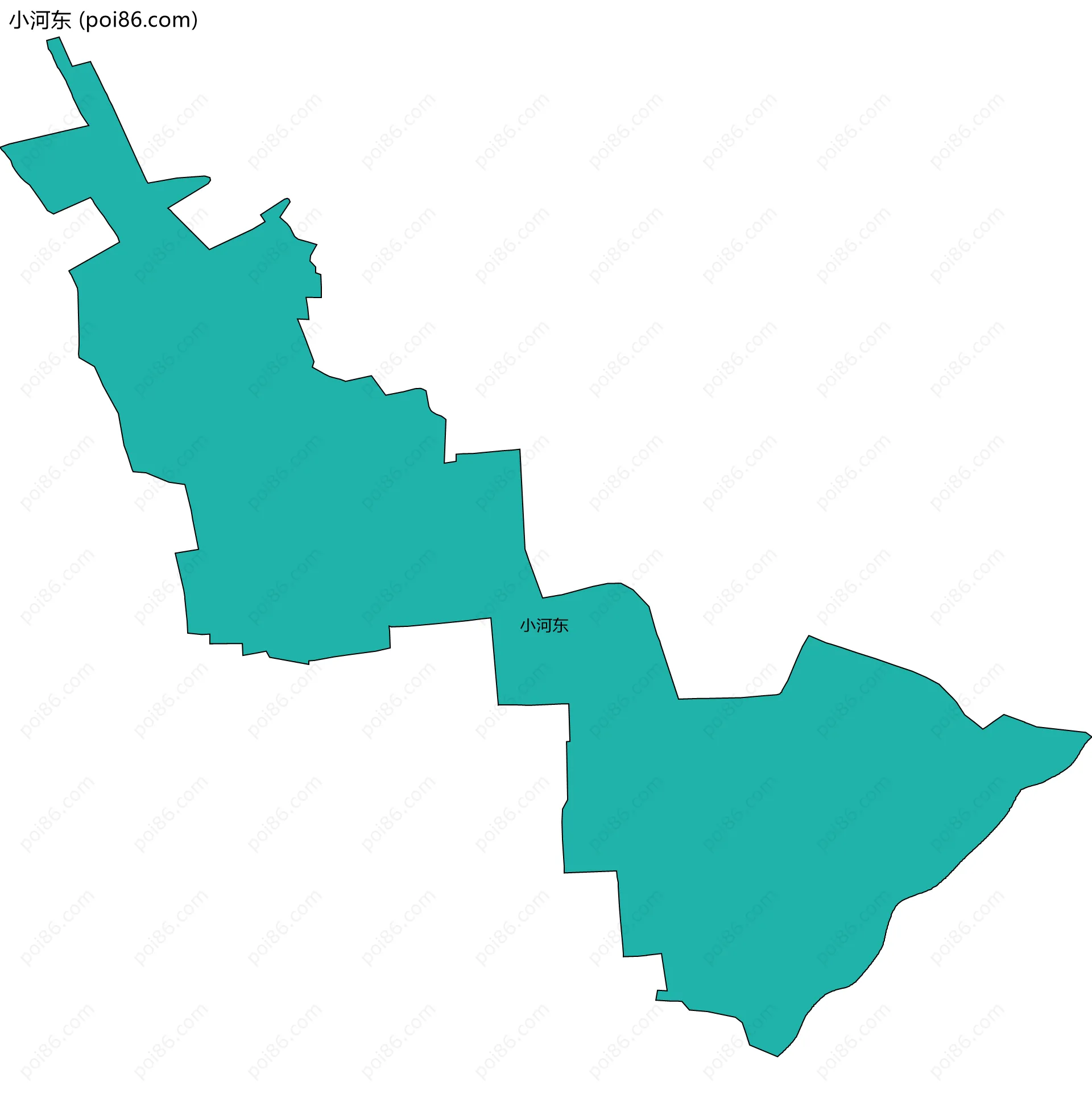 小河东边界地图