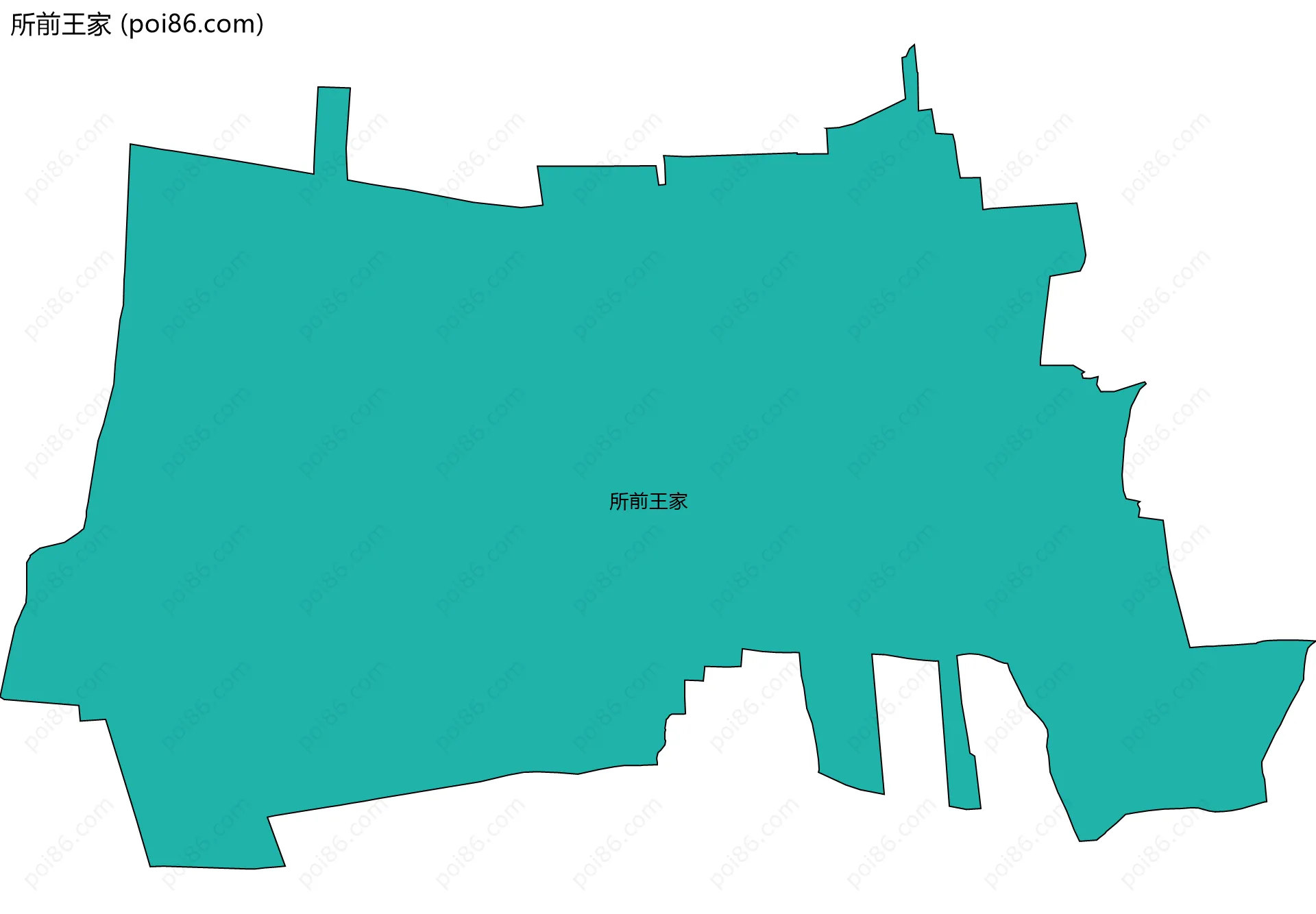 所前王家边界地图