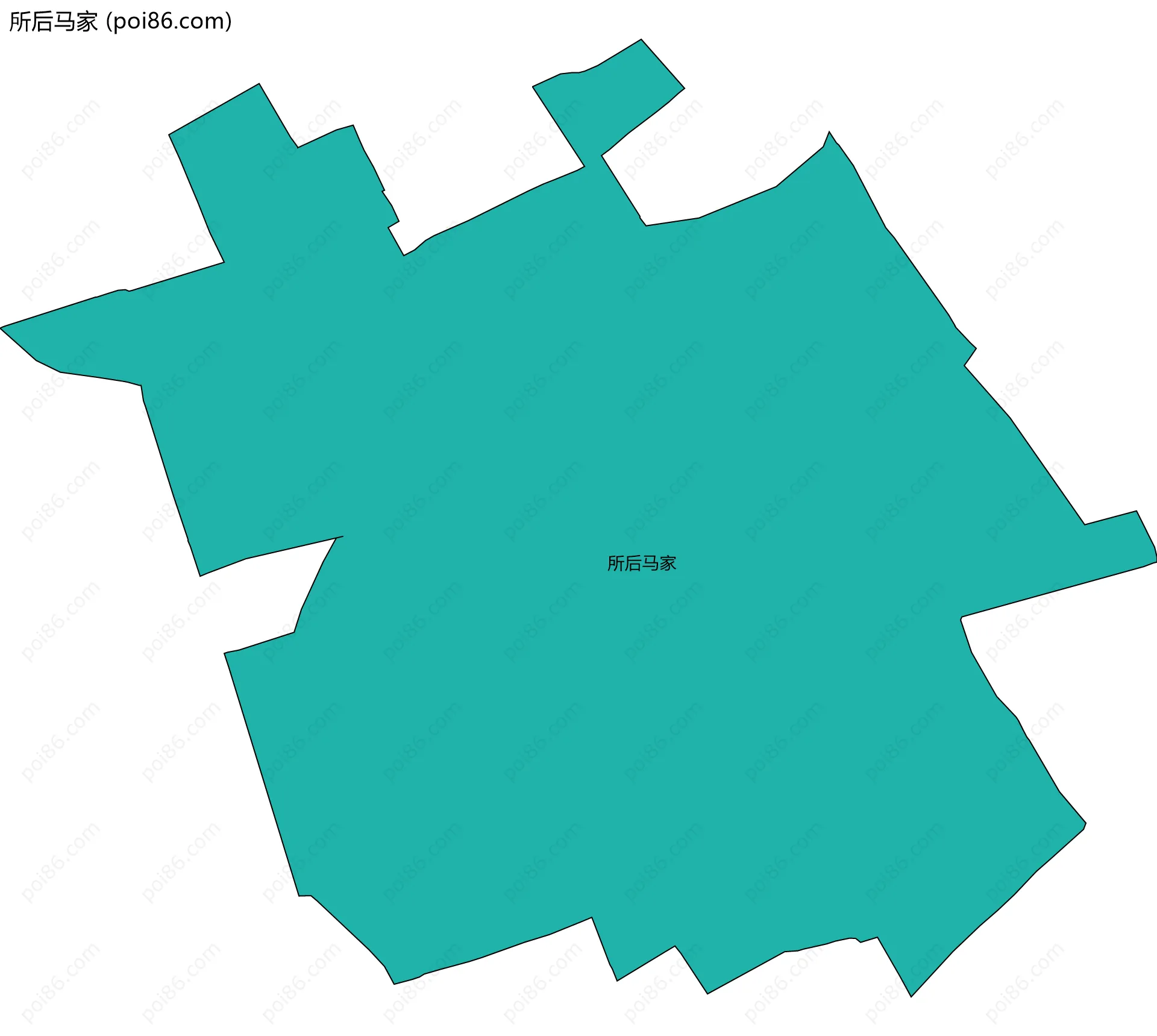 所后马家边界地图