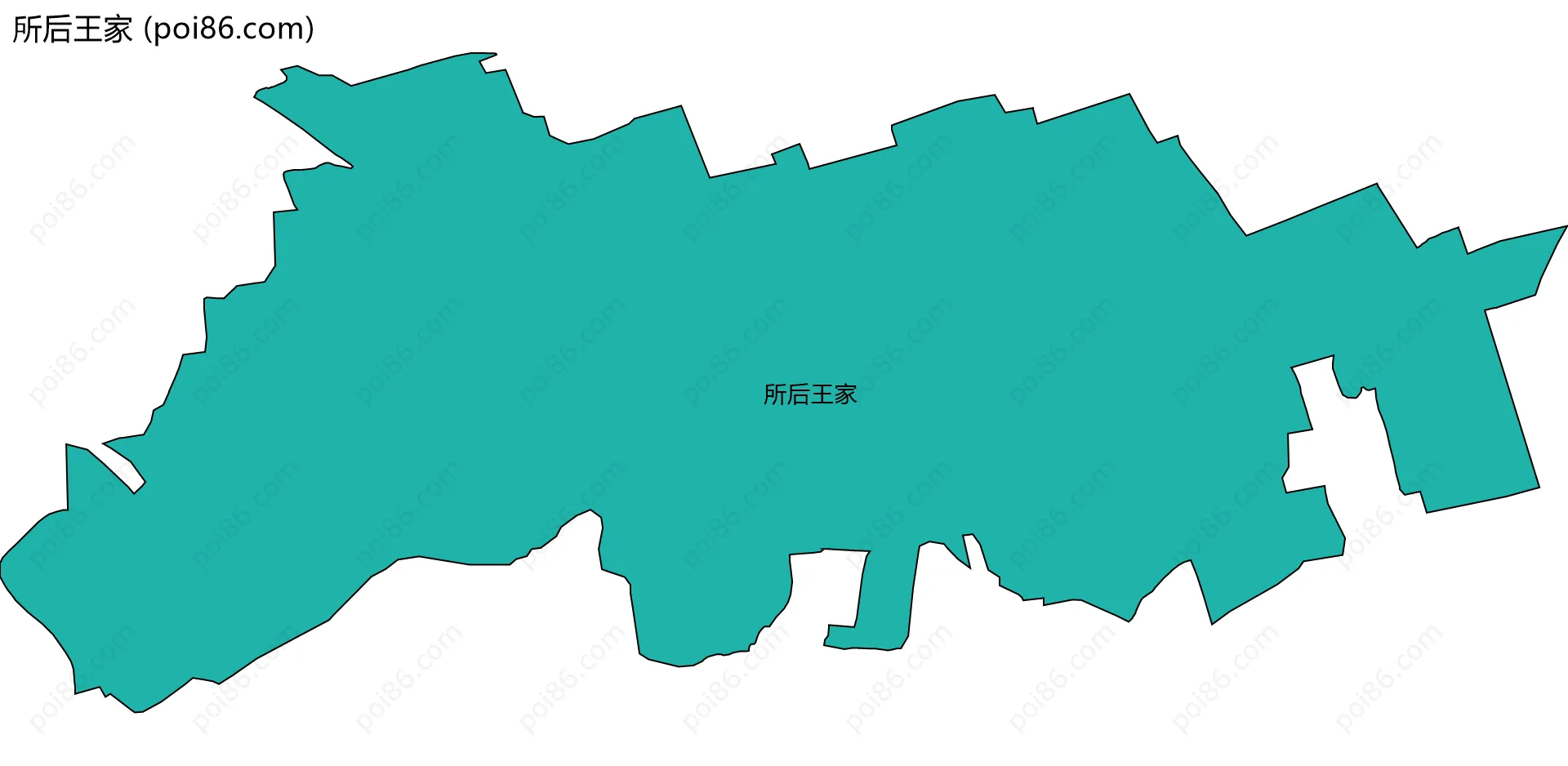 所后王家边界地图