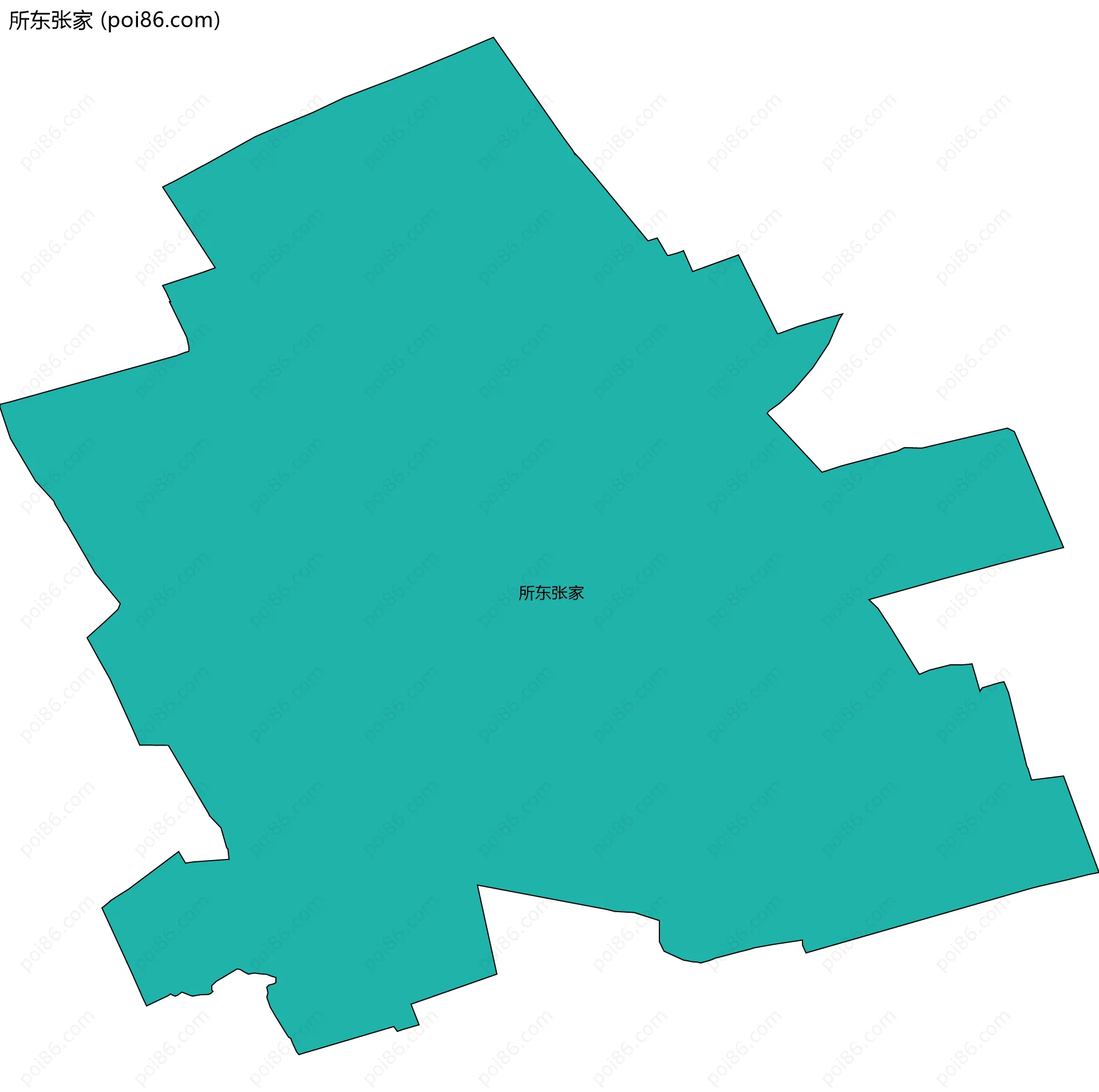 所东张家边界地图