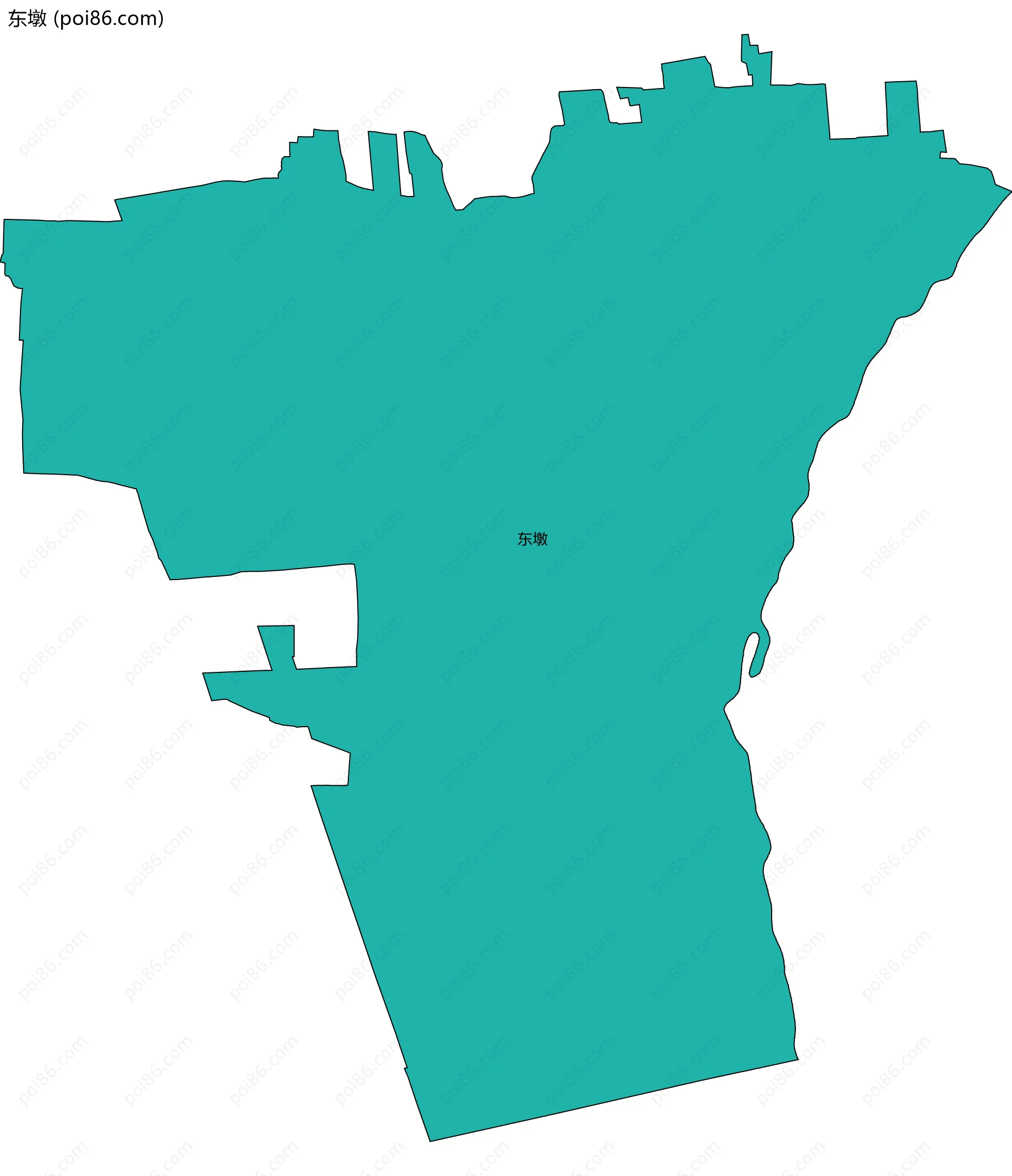 东墩边界地图