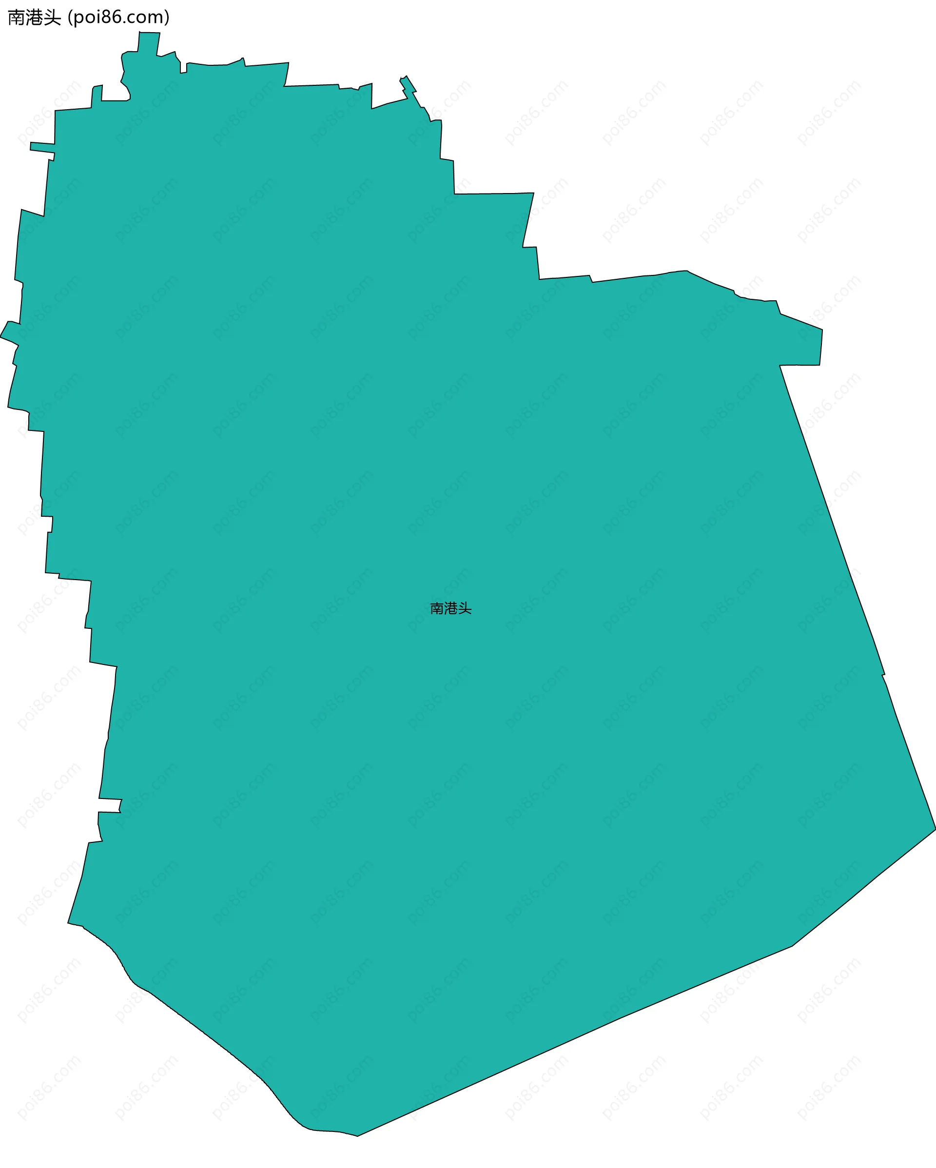 南港头边界地图