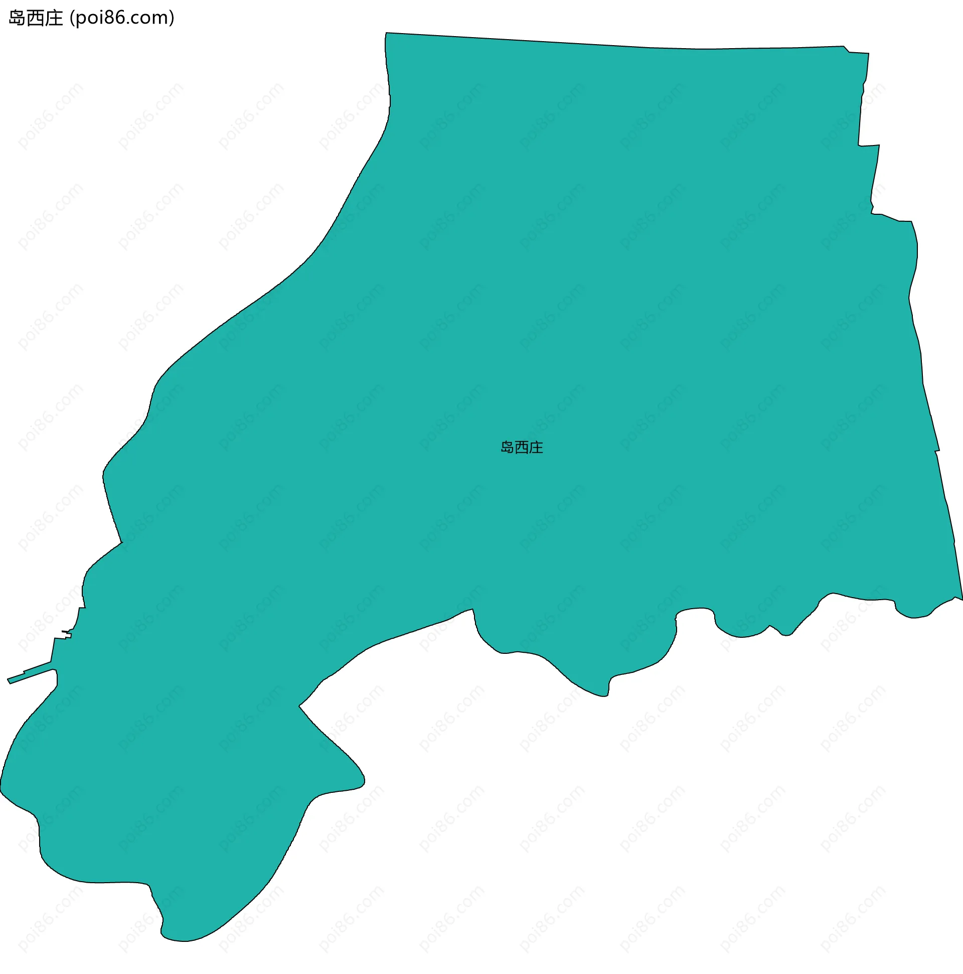 岛西庄边界地图