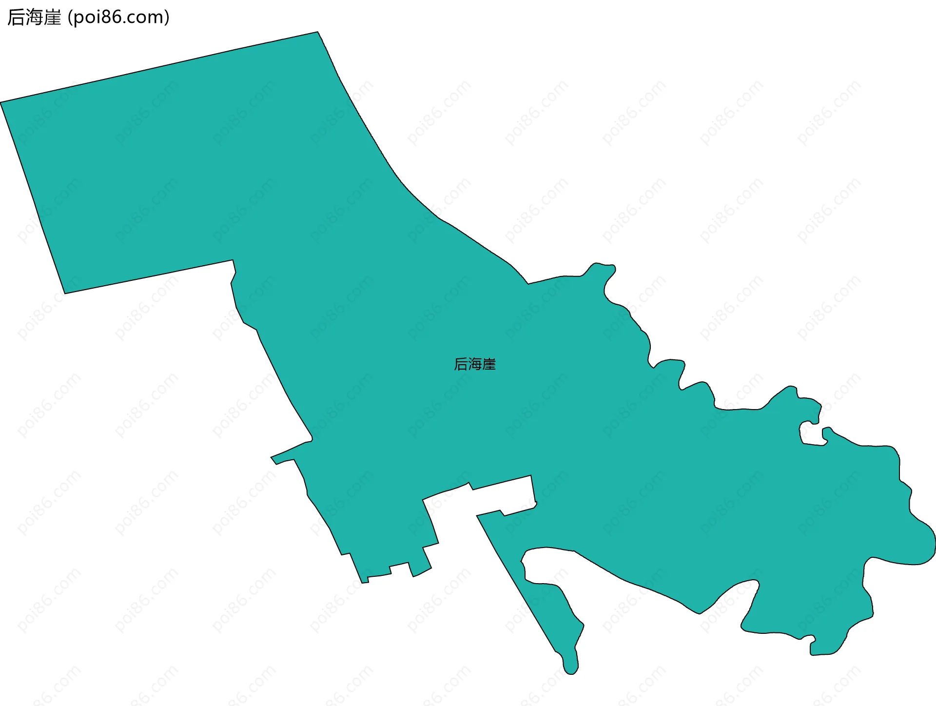 后海崖边界地图