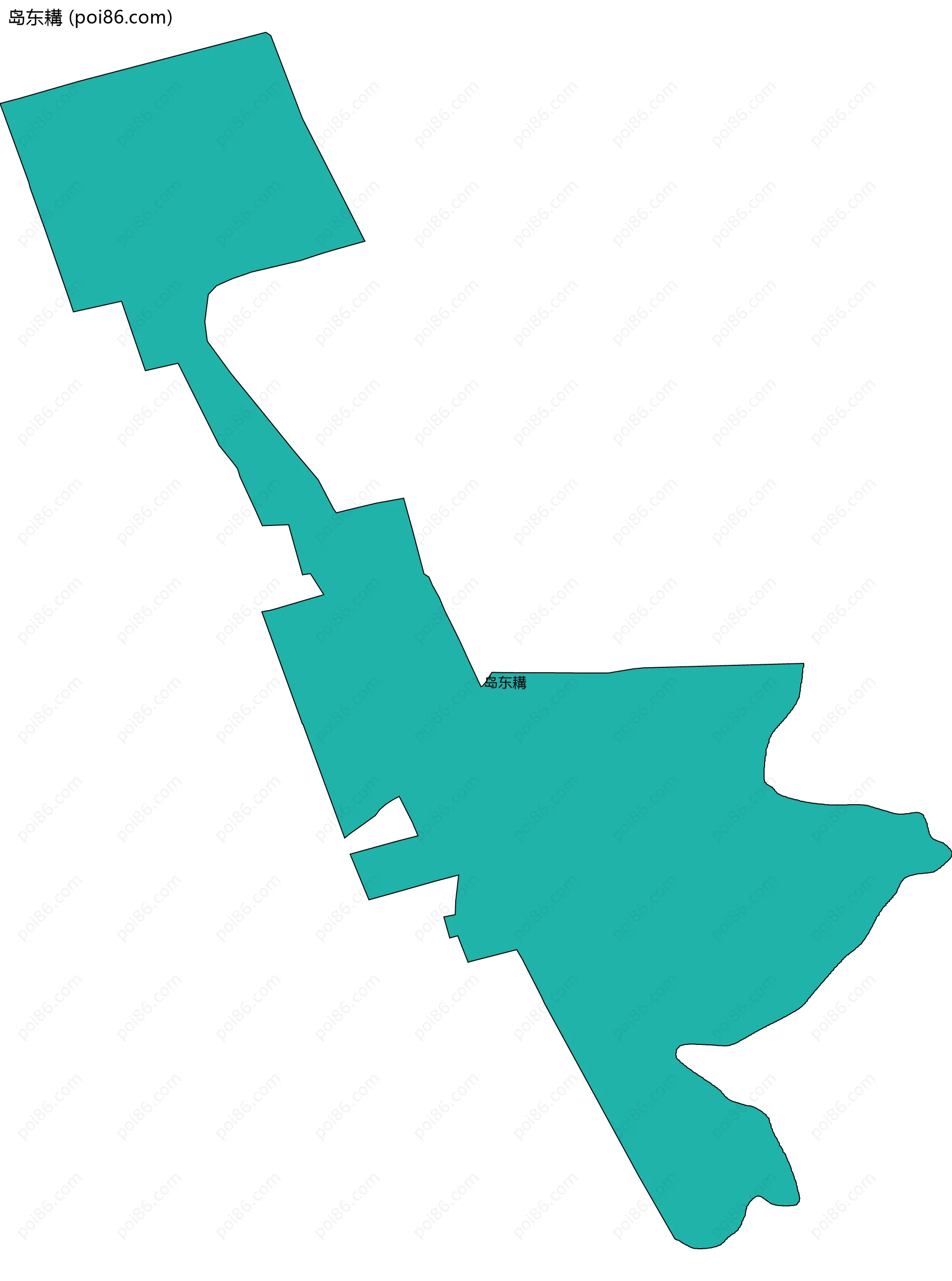 岛东耩边界地图