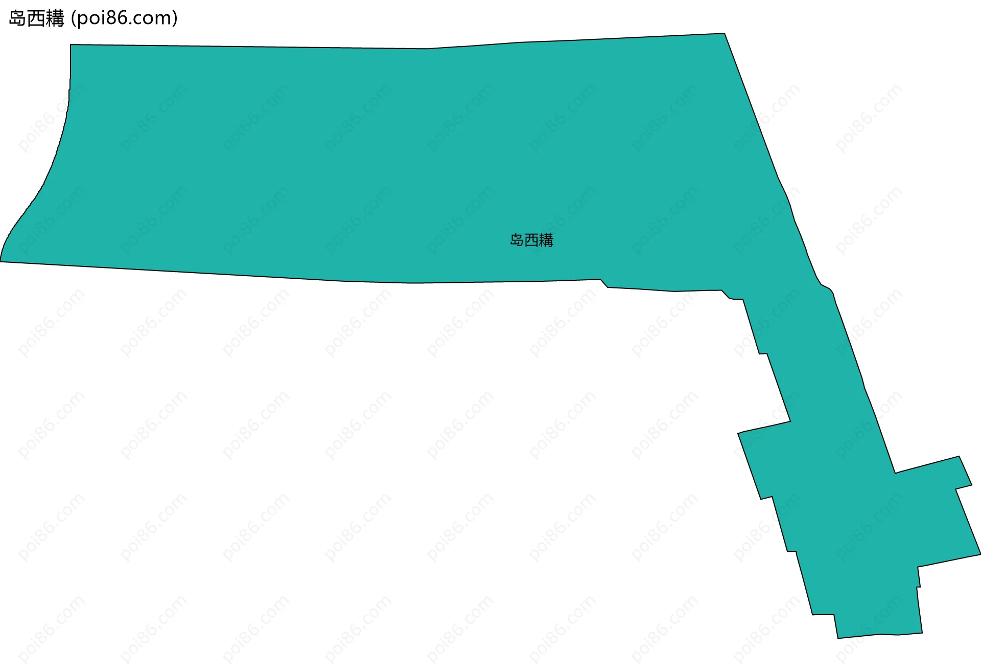 岛西耩边界地图