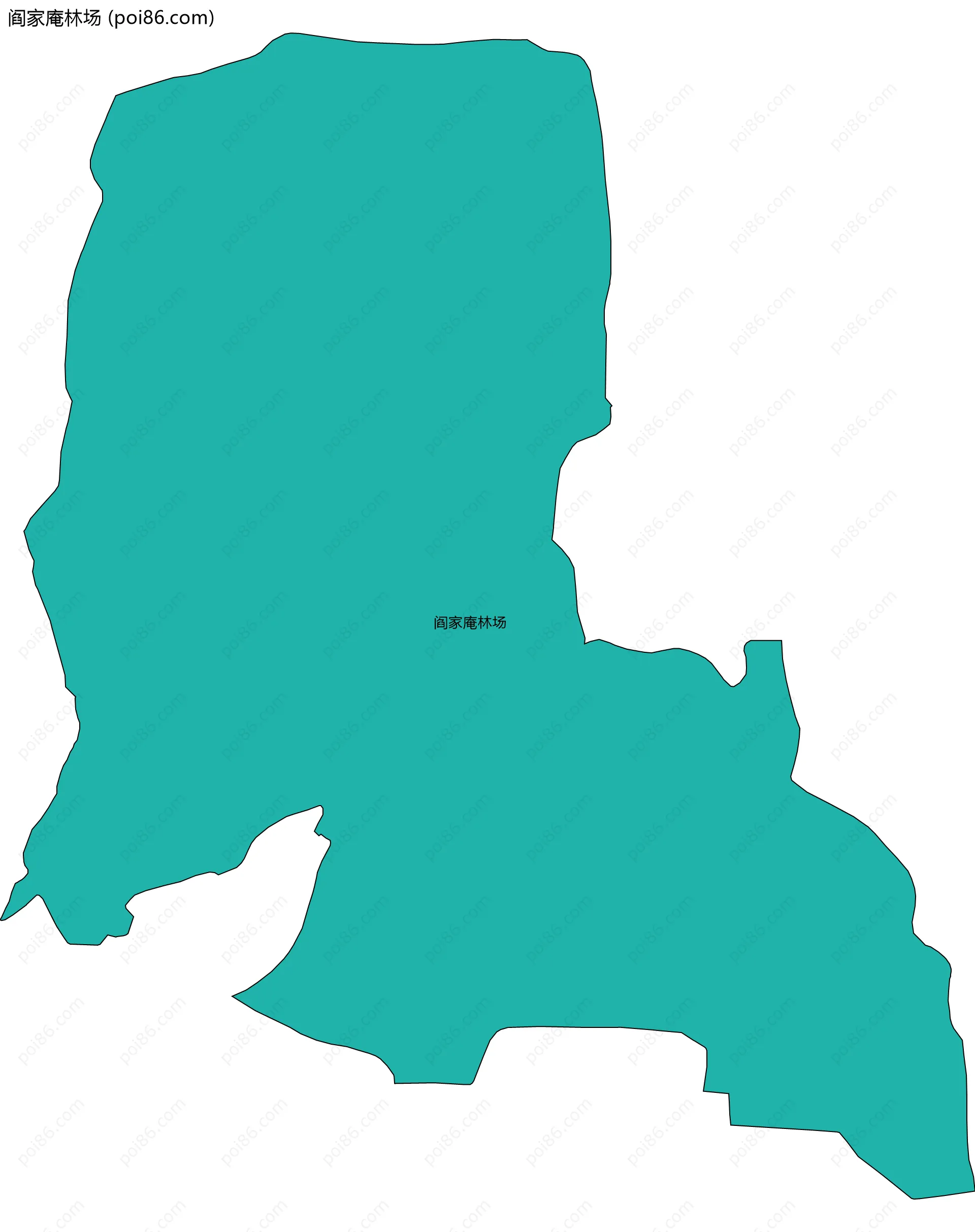 阎家庵林场边界地图