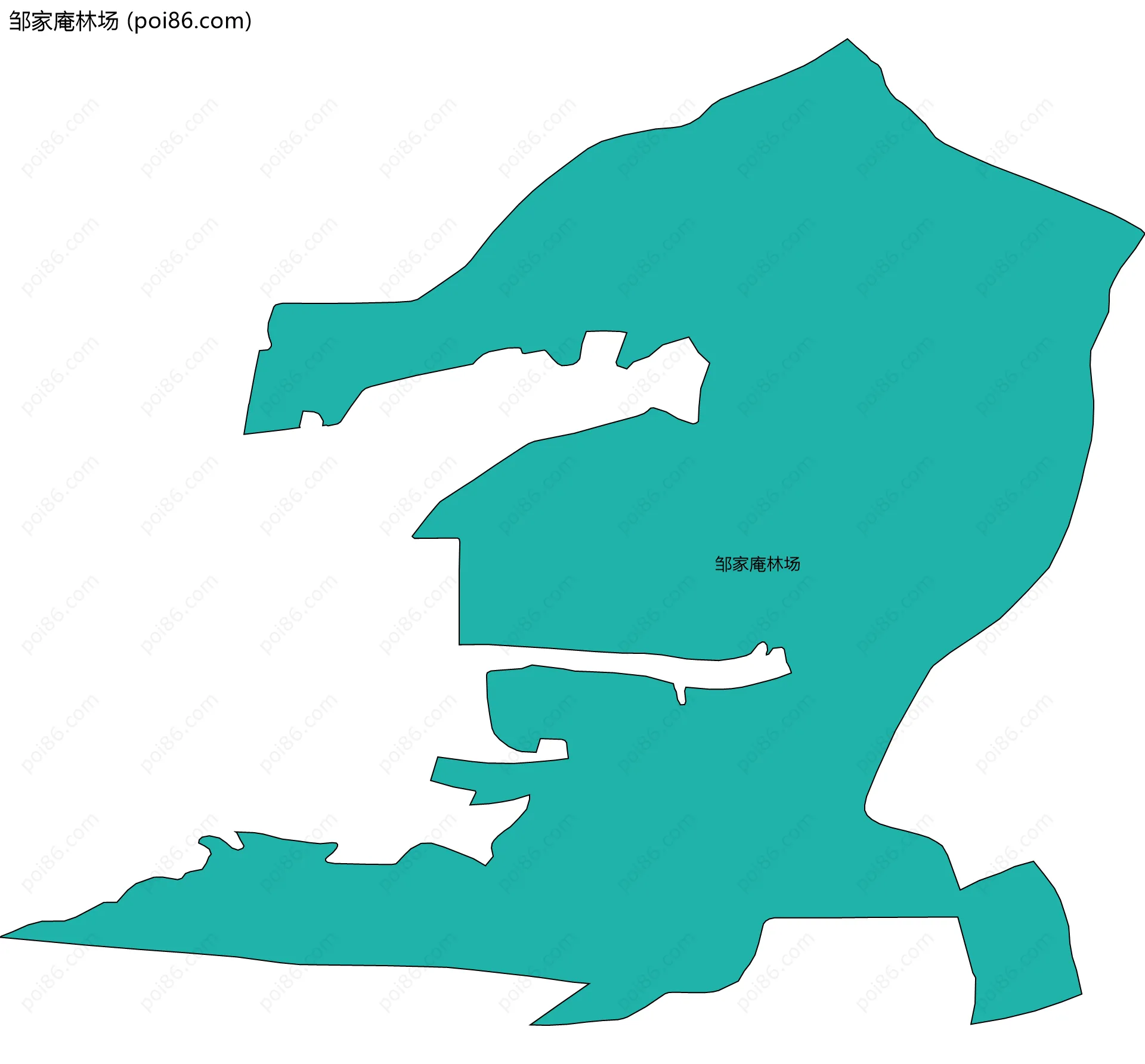 邹家庵林场边界地图