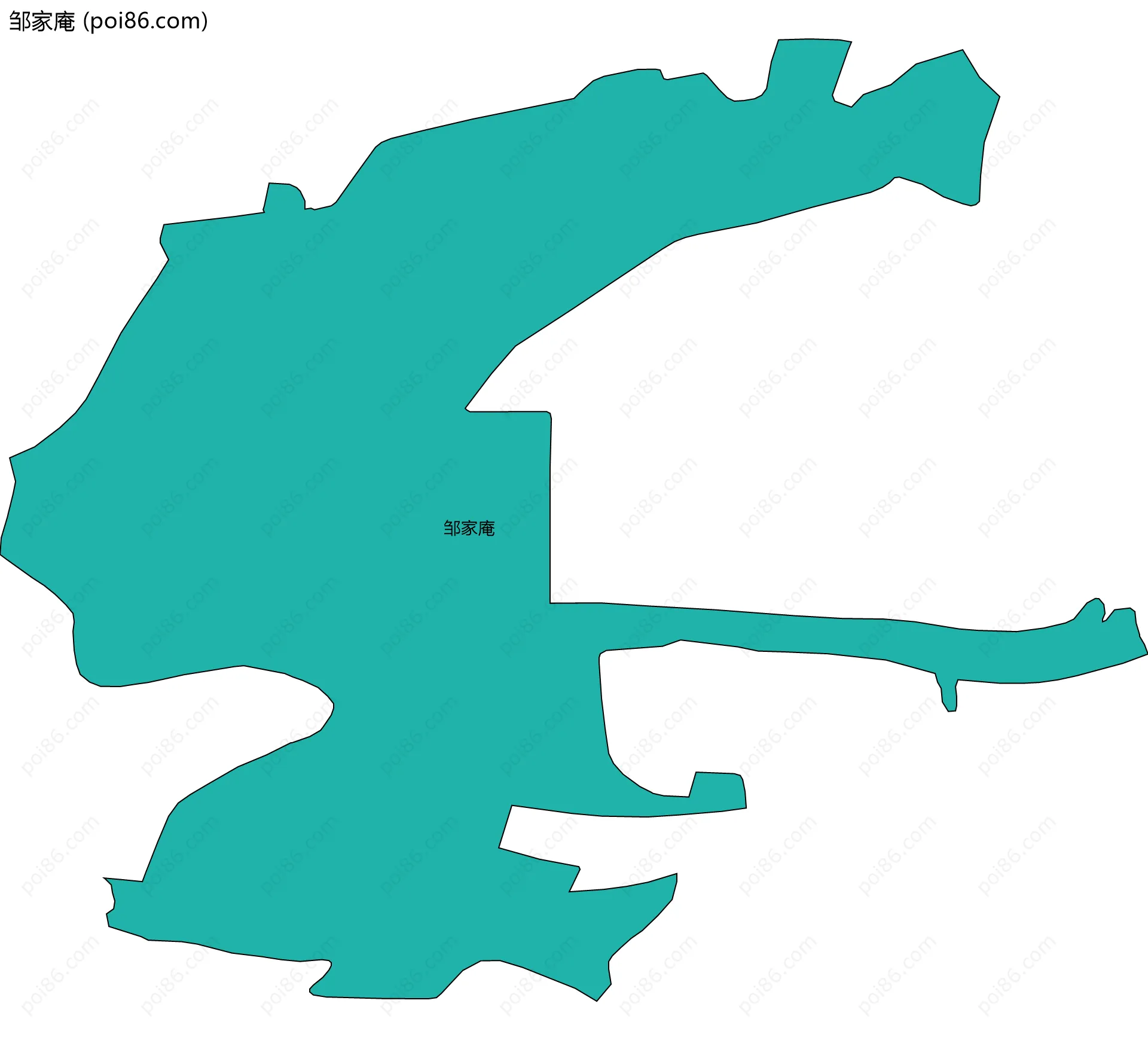 邹家庵边界地图