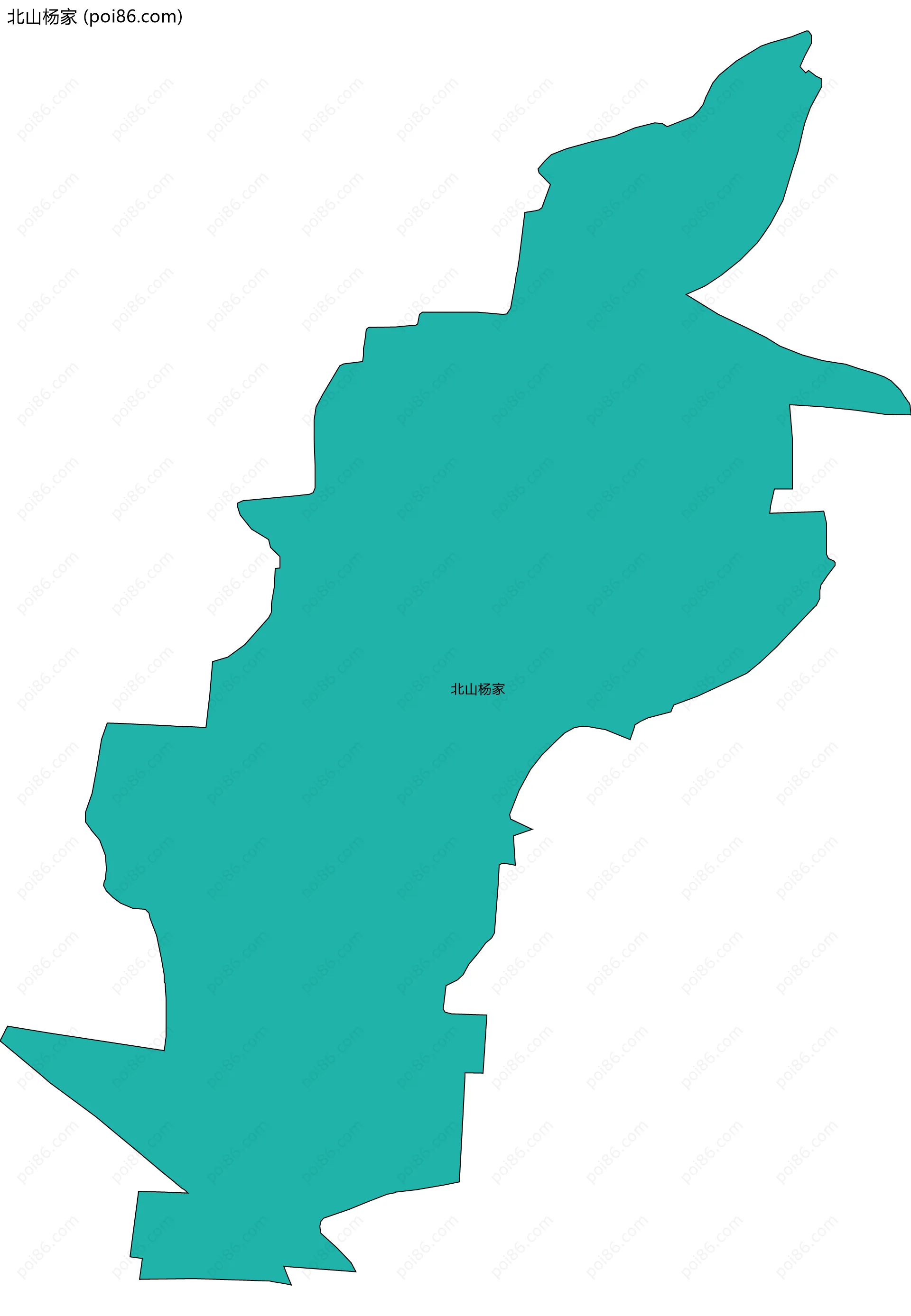 北山杨家边界地图