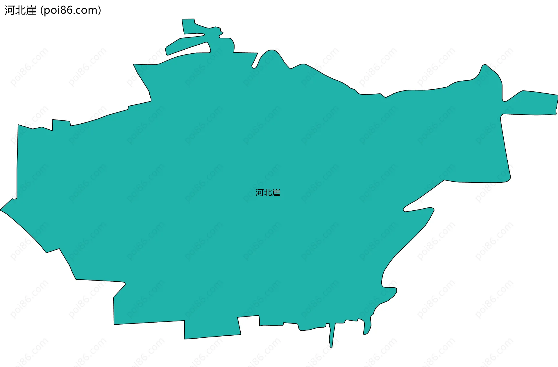 河北崖边界地图