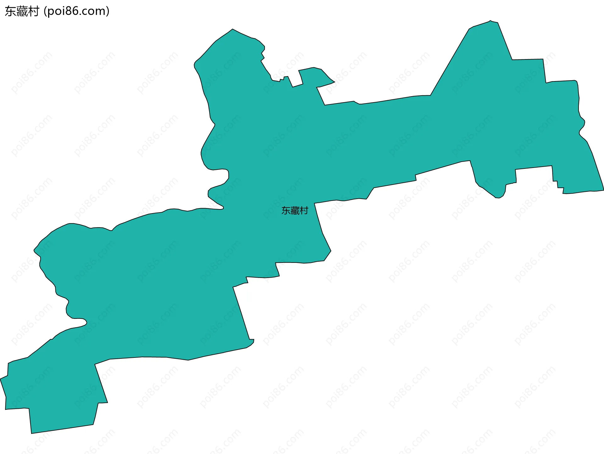 东藏村边界地图