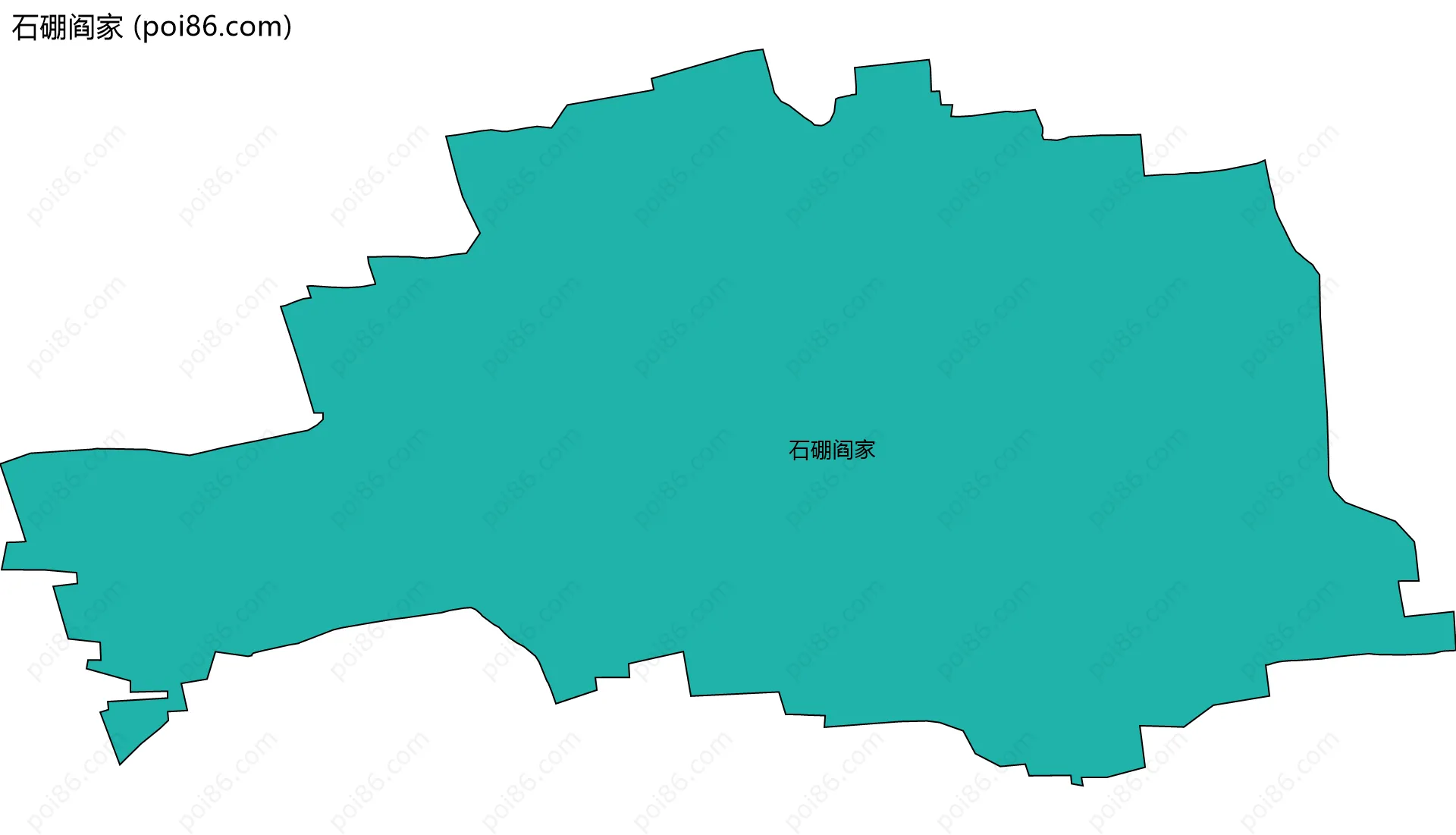 石硼阎家边界地图