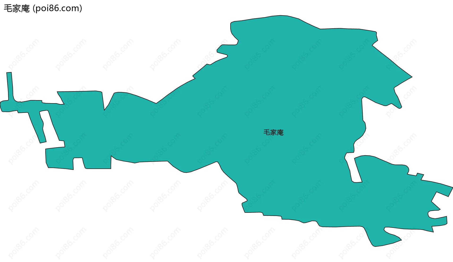 毛家庵边界地图