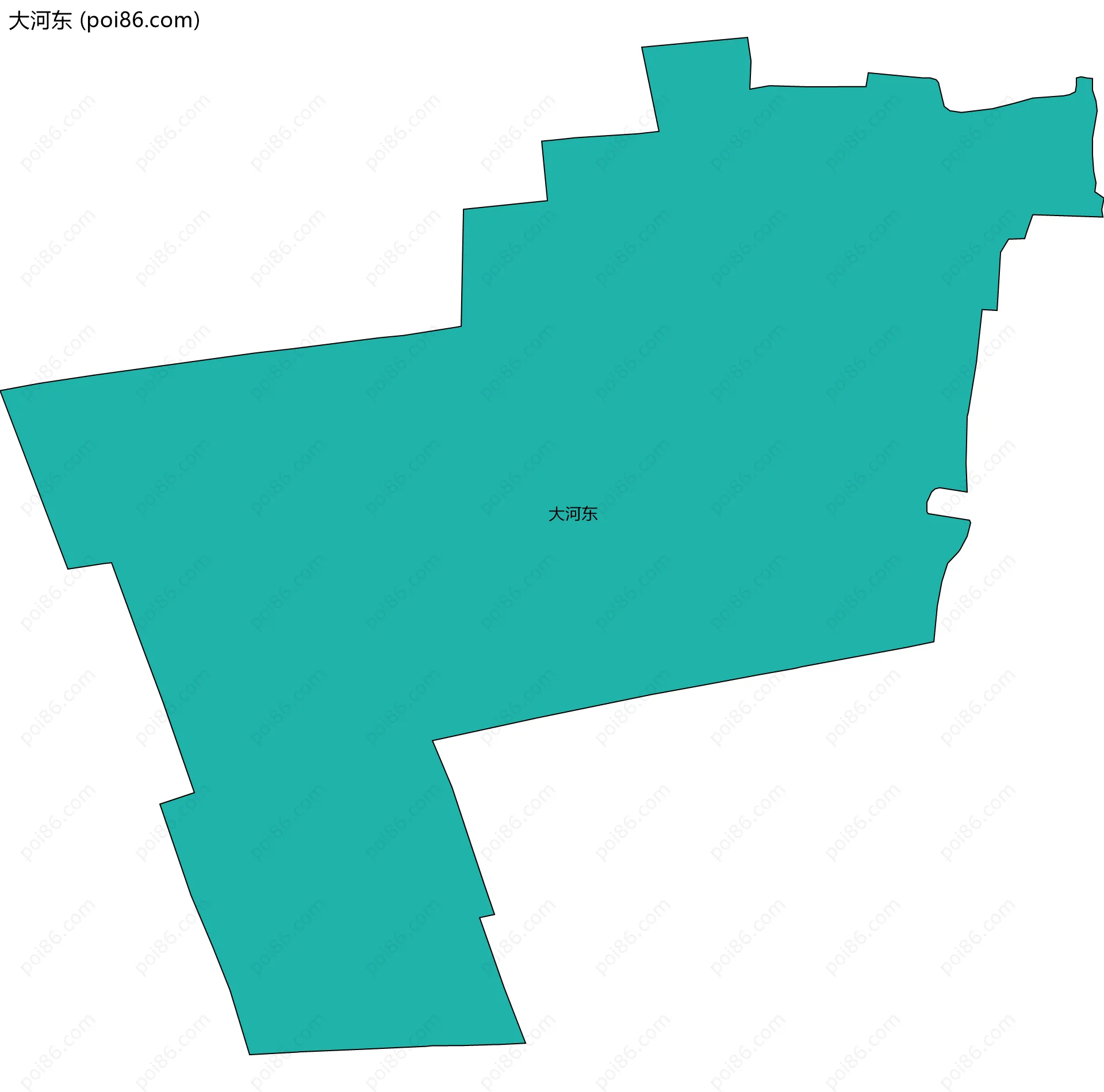 大河东边界地图