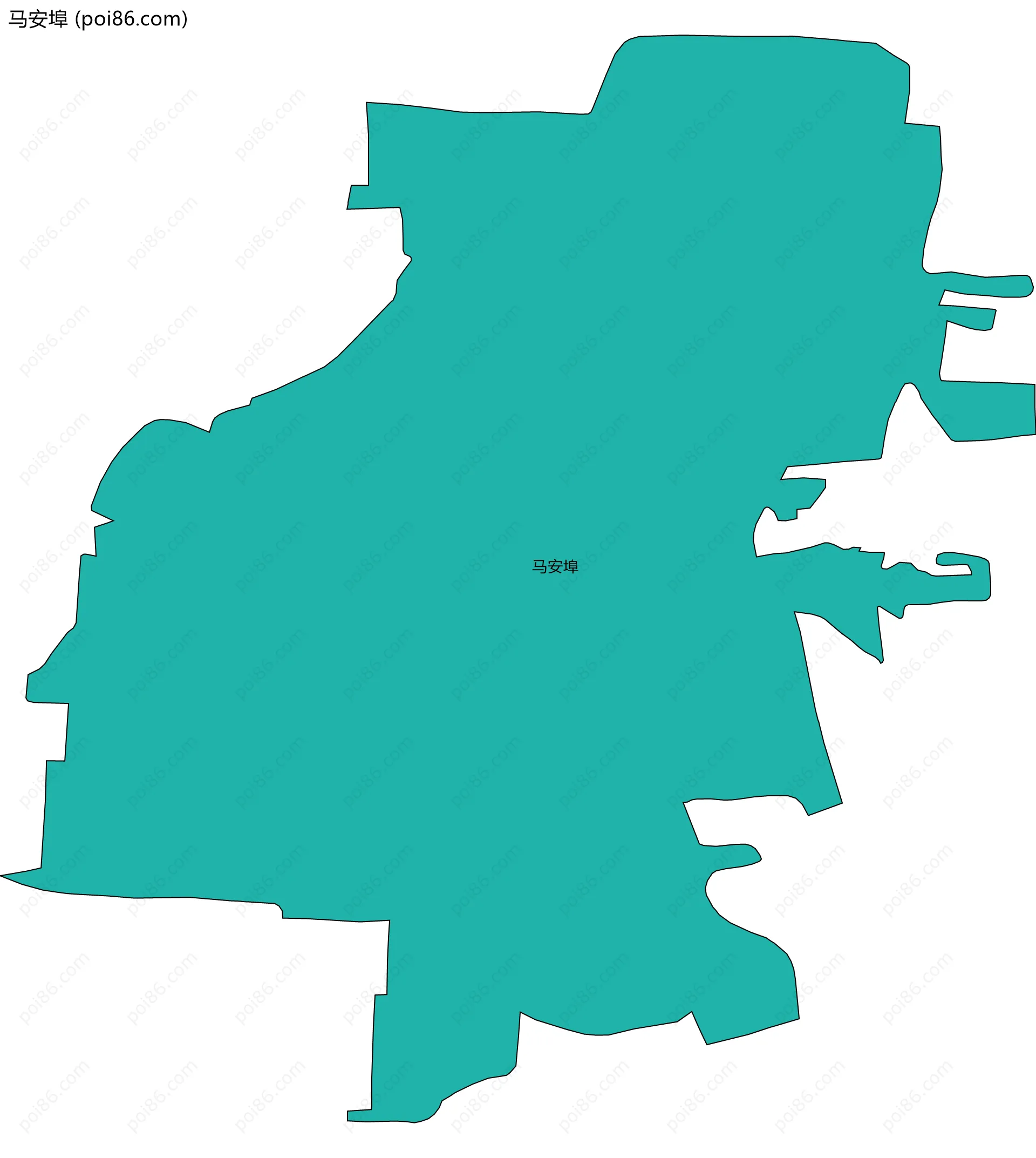 马安埠边界地图