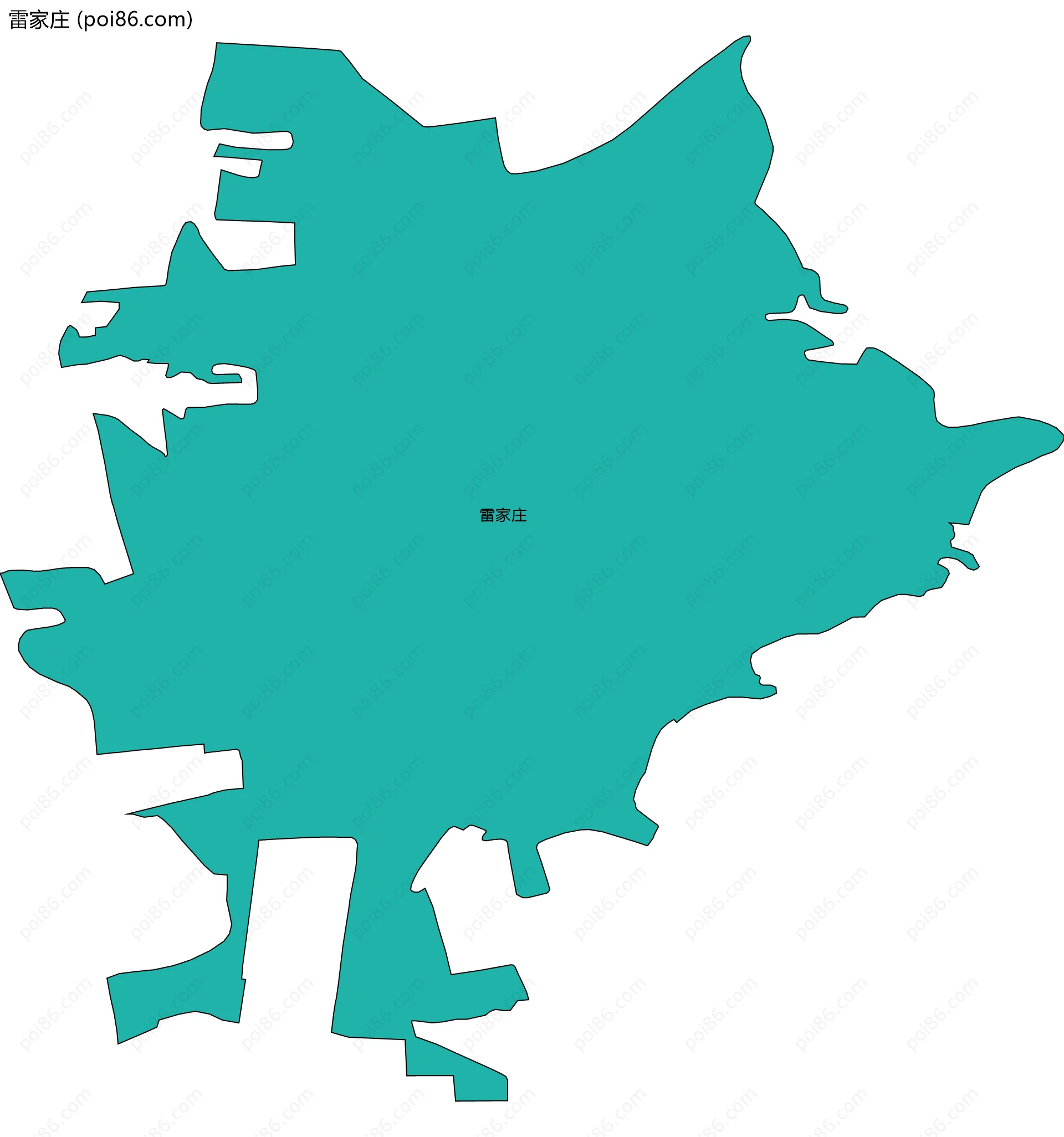 雷家庄边界地图