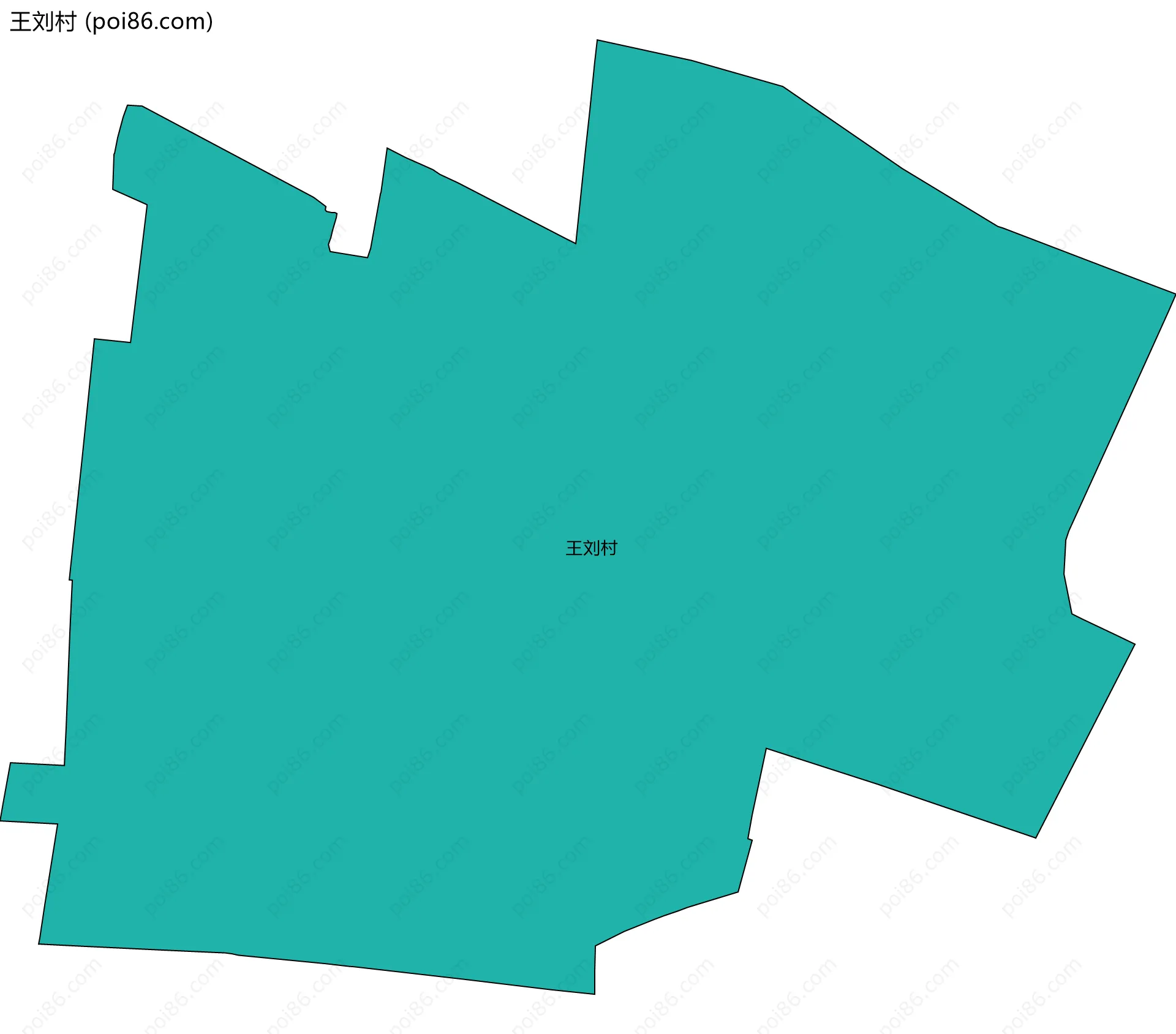 王刘村边界地图