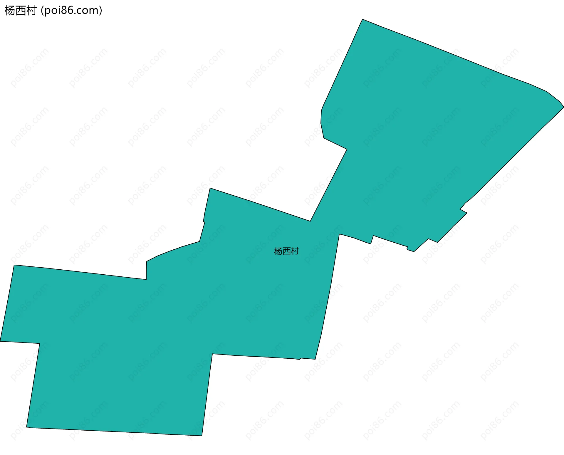 杨西村边界地图