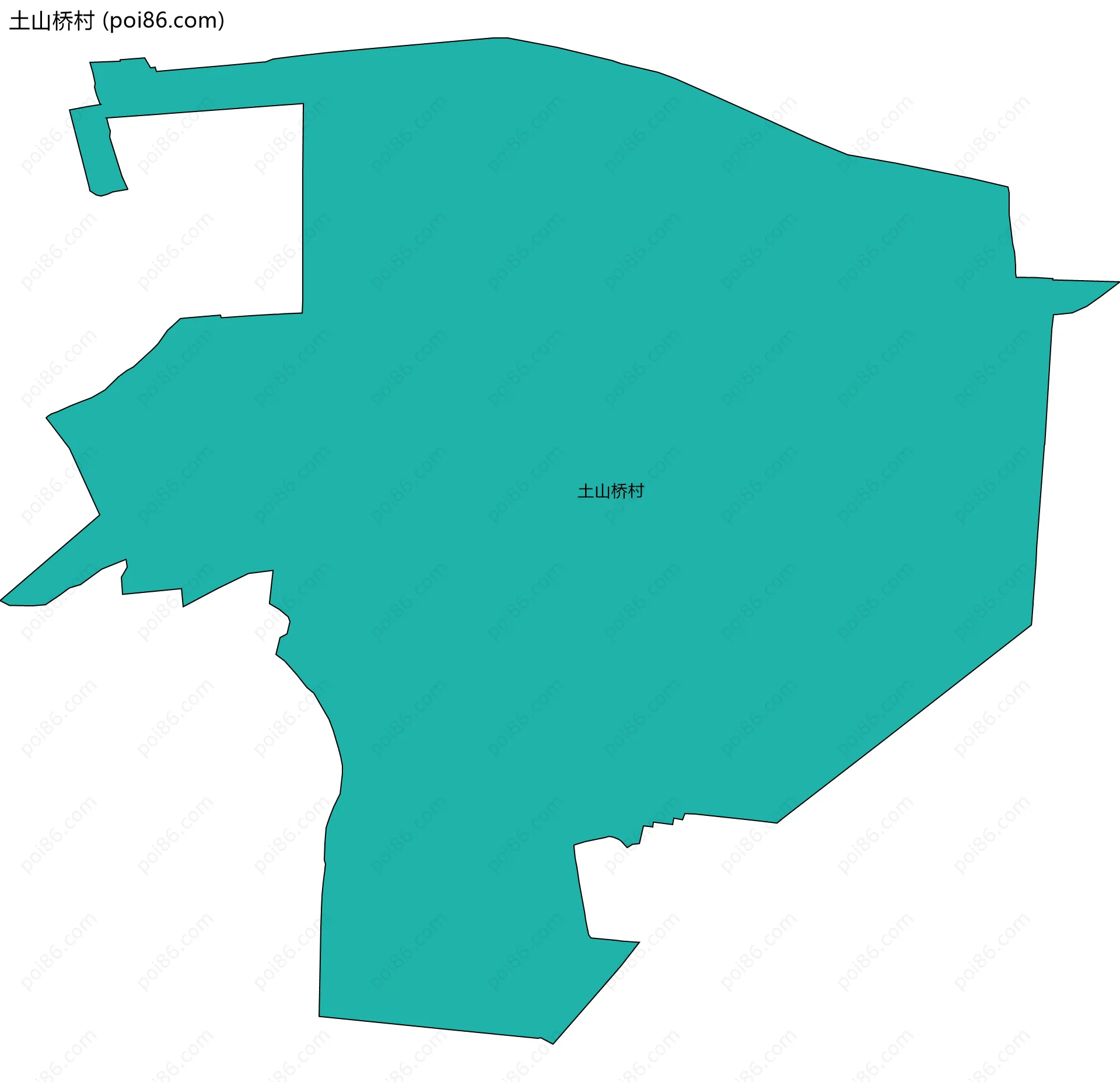 土山桥村边界地图