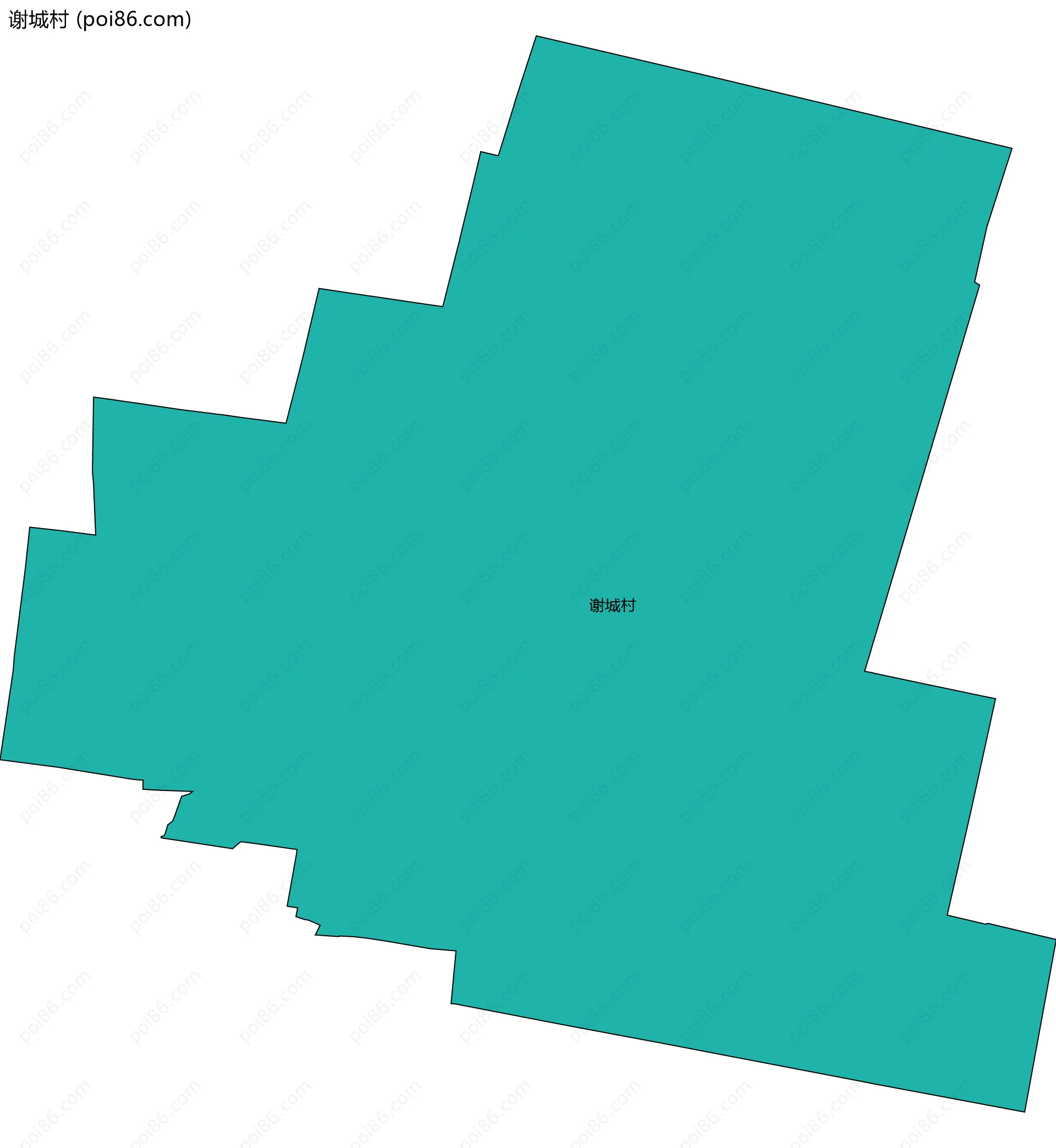 谢城村边界地图