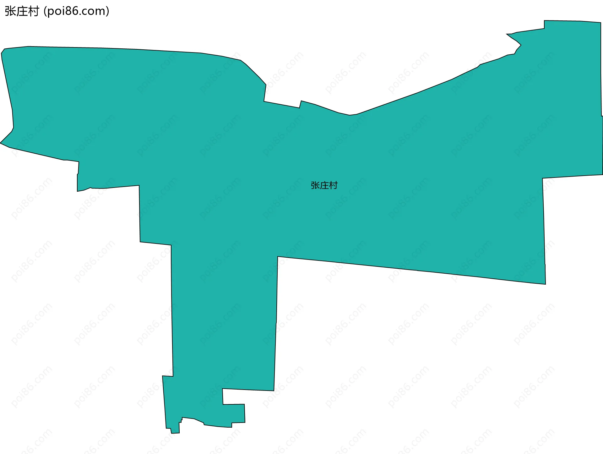 张庄村边界地图