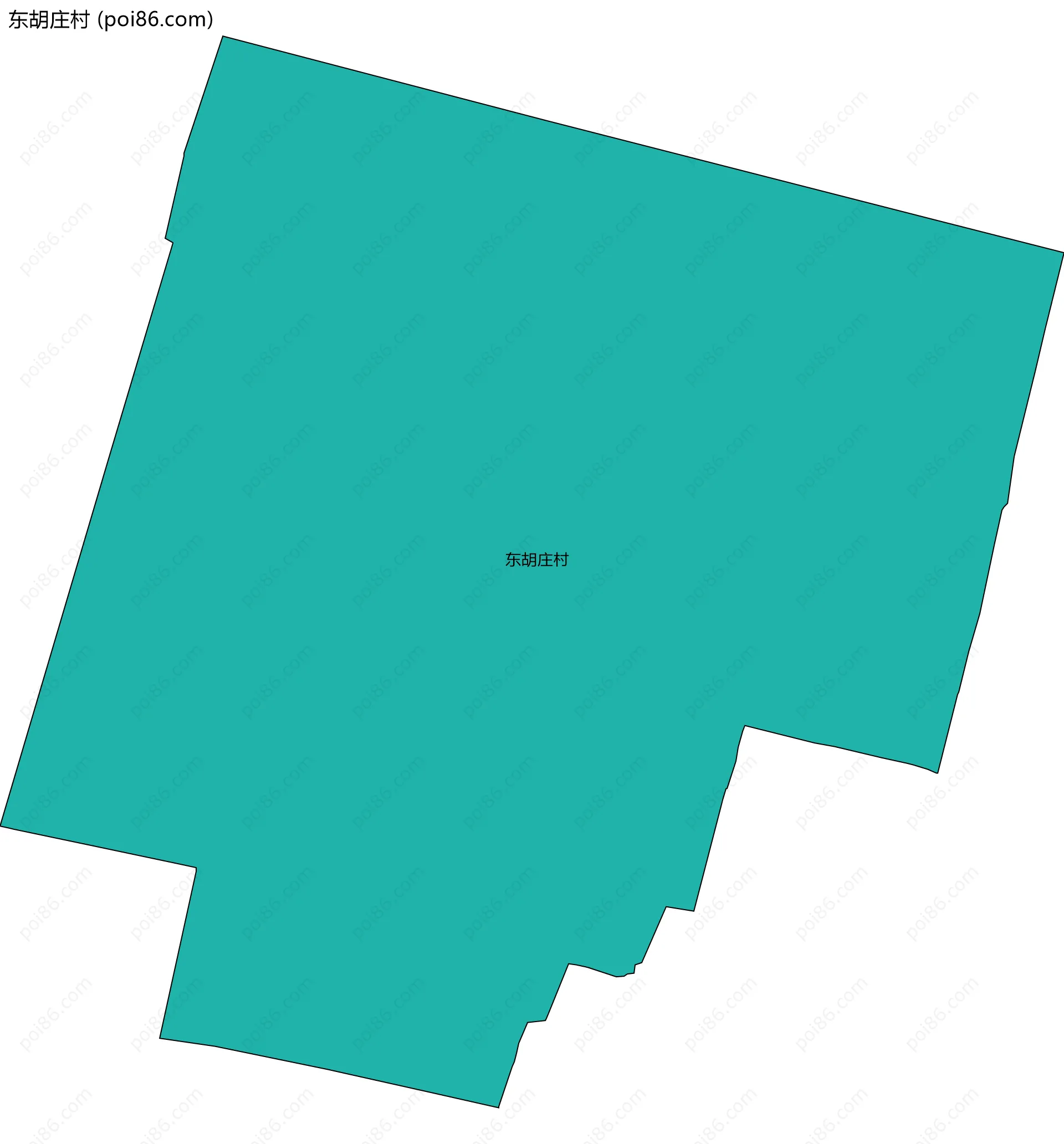 东胡庄村边界地图