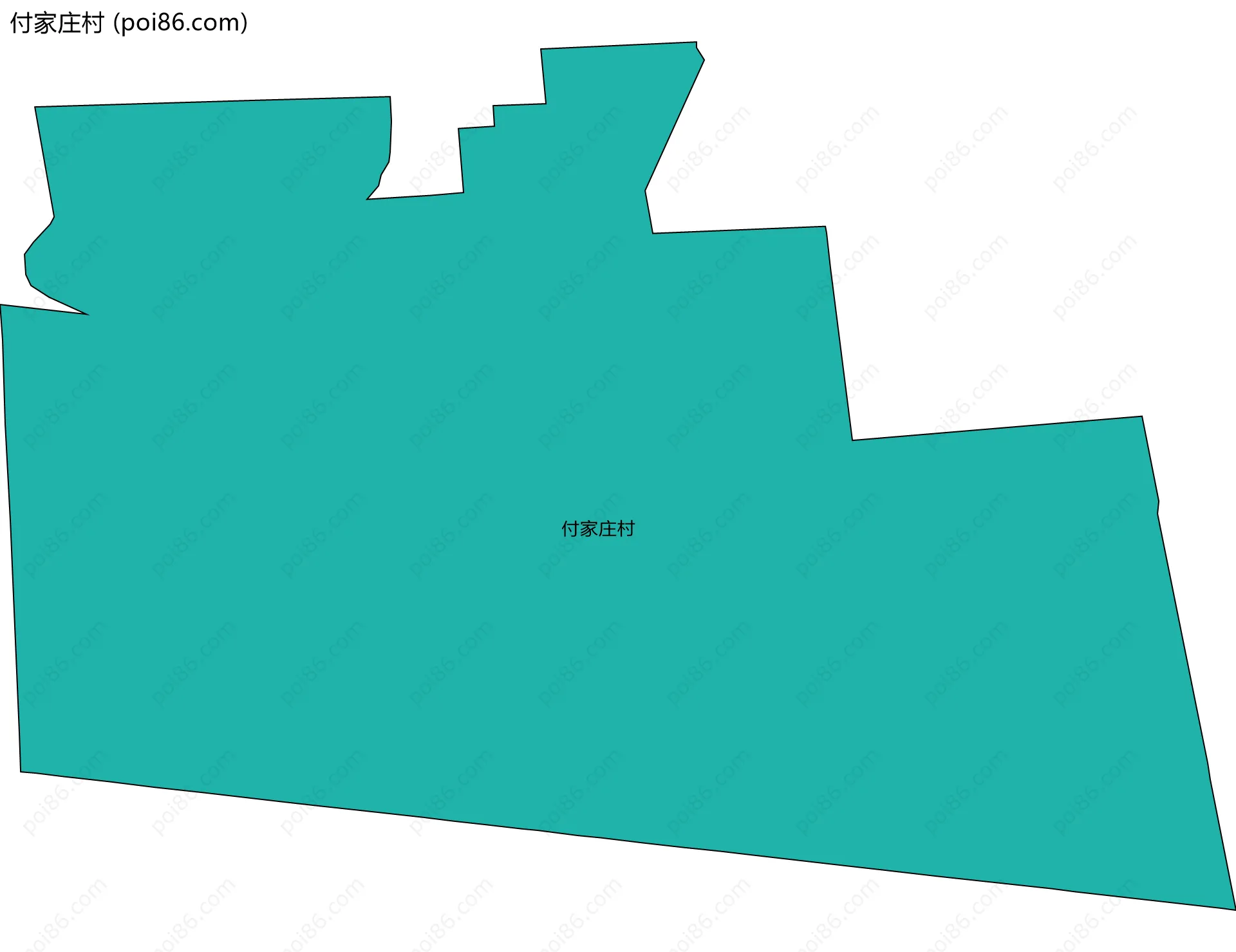 付家庄村边界地图