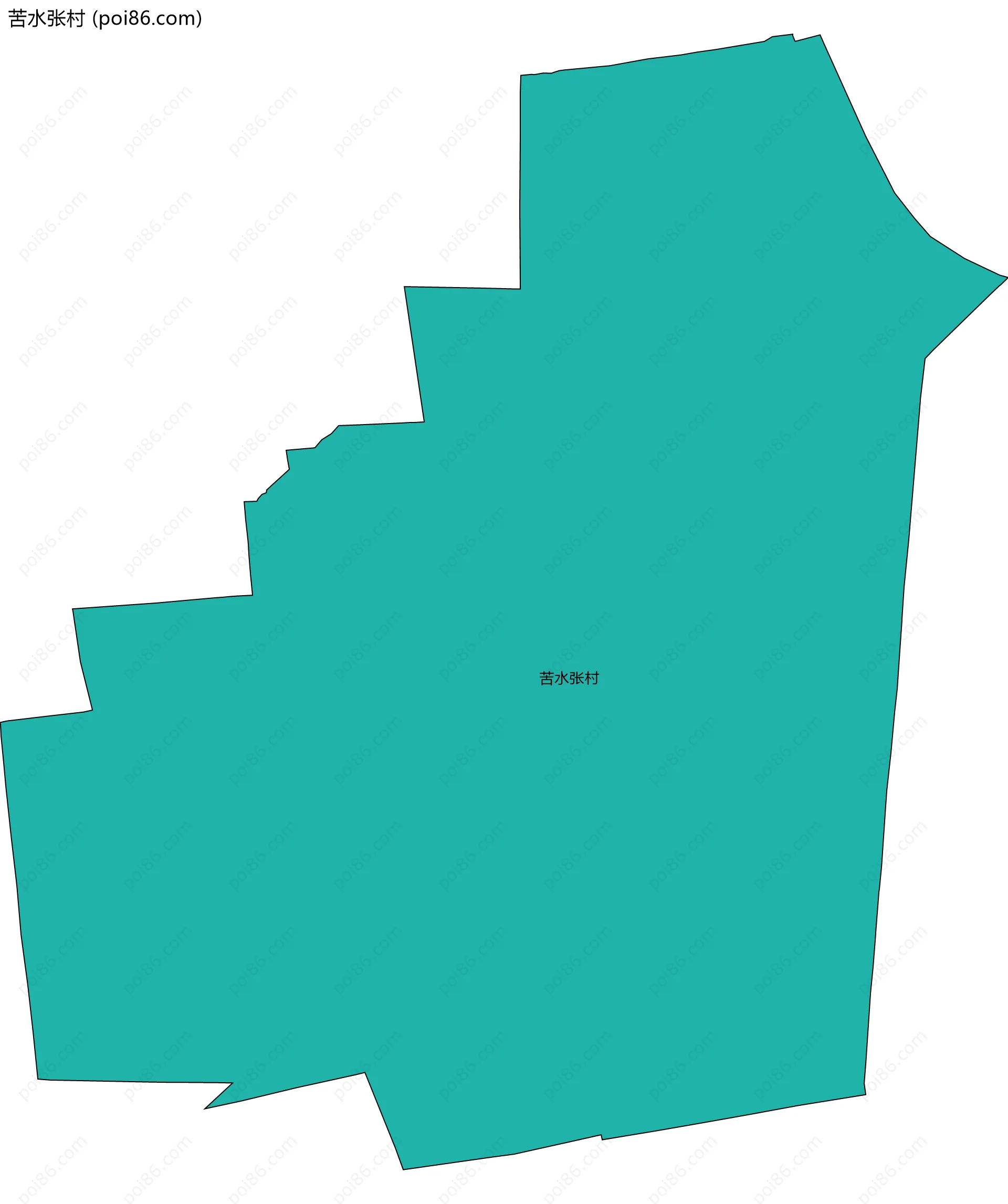苦水张村边界地图