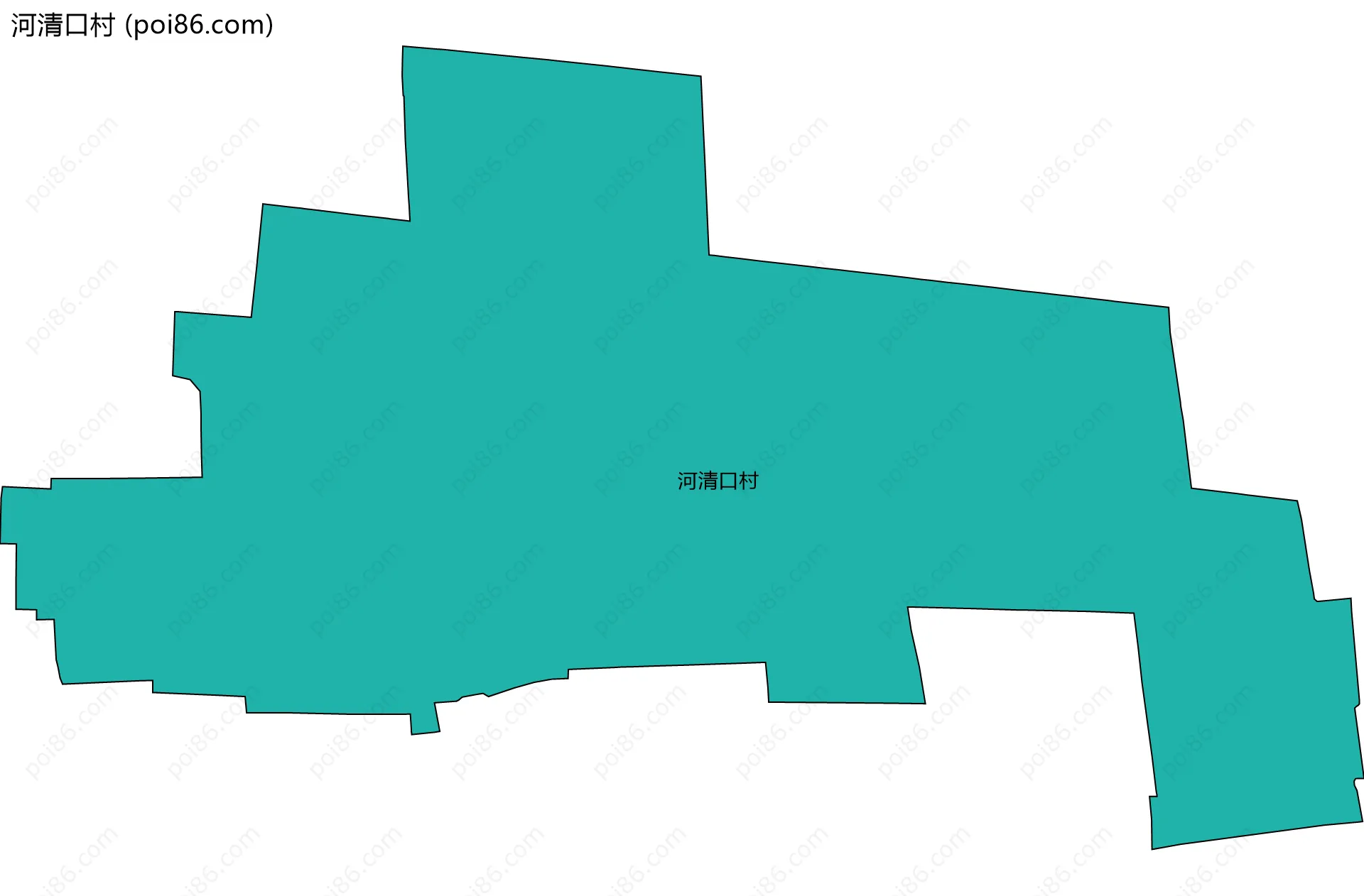 河清口村边界地图