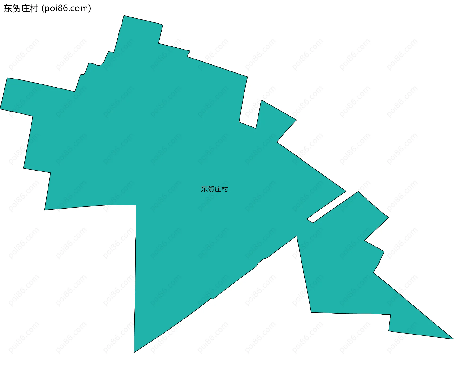 东贺庄村边界地图