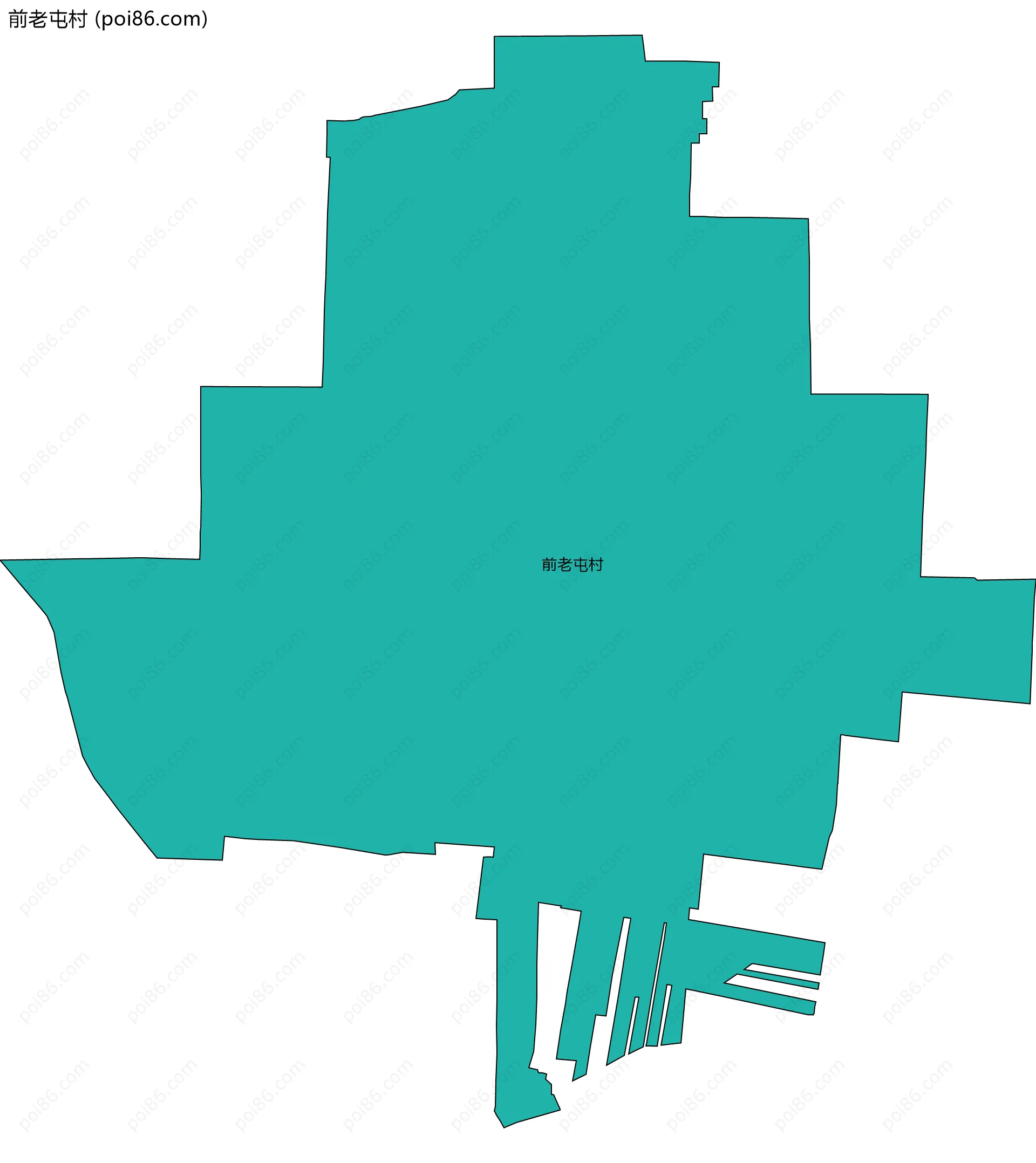 前老屯村边界地图