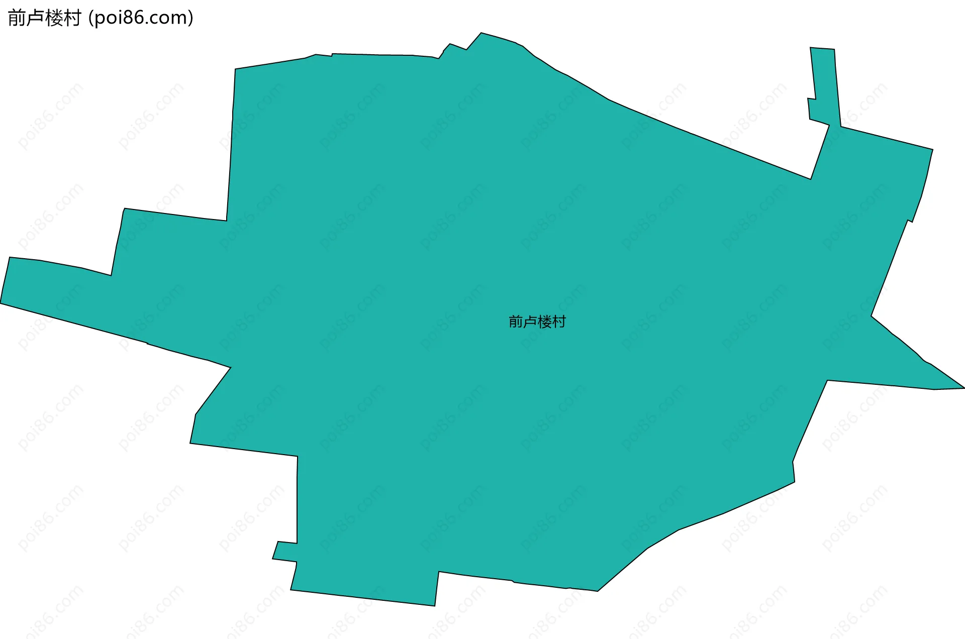 前卢楼村边界地图