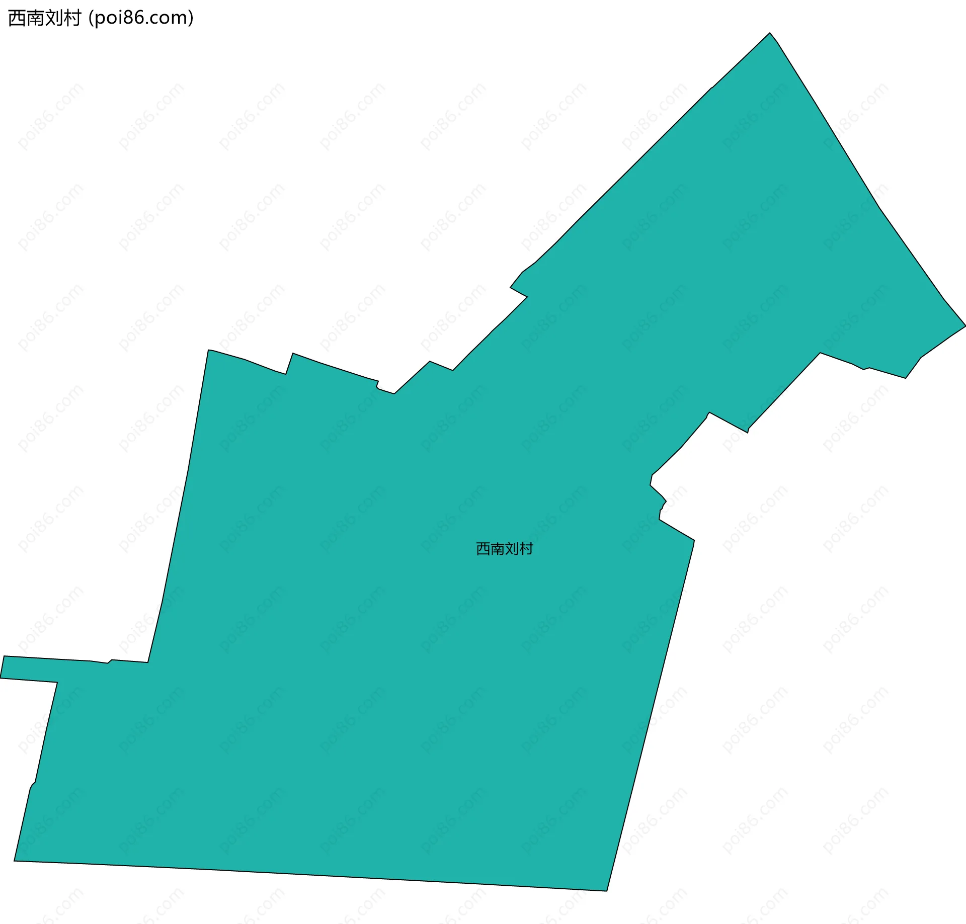 西南刘村边界地图