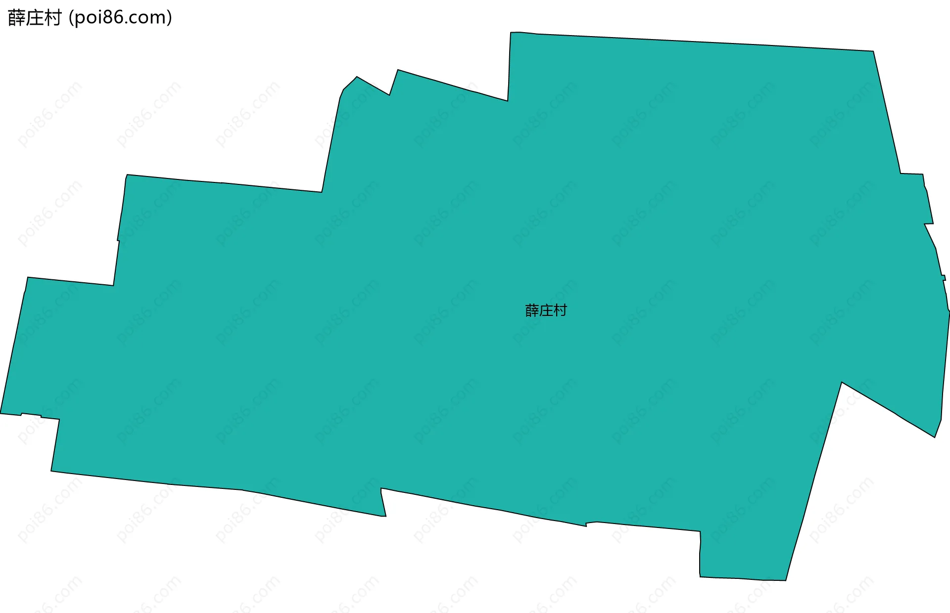 薛庄村边界地图