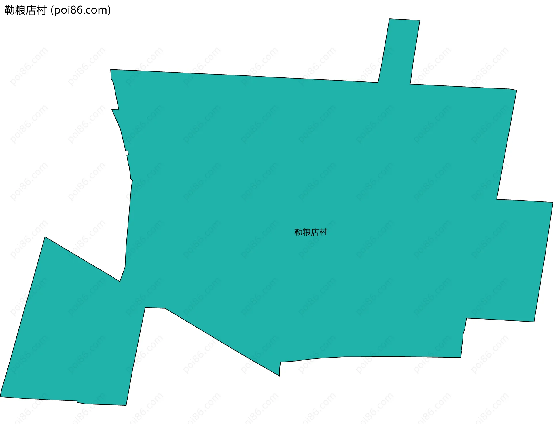 勒粮店村边界地图