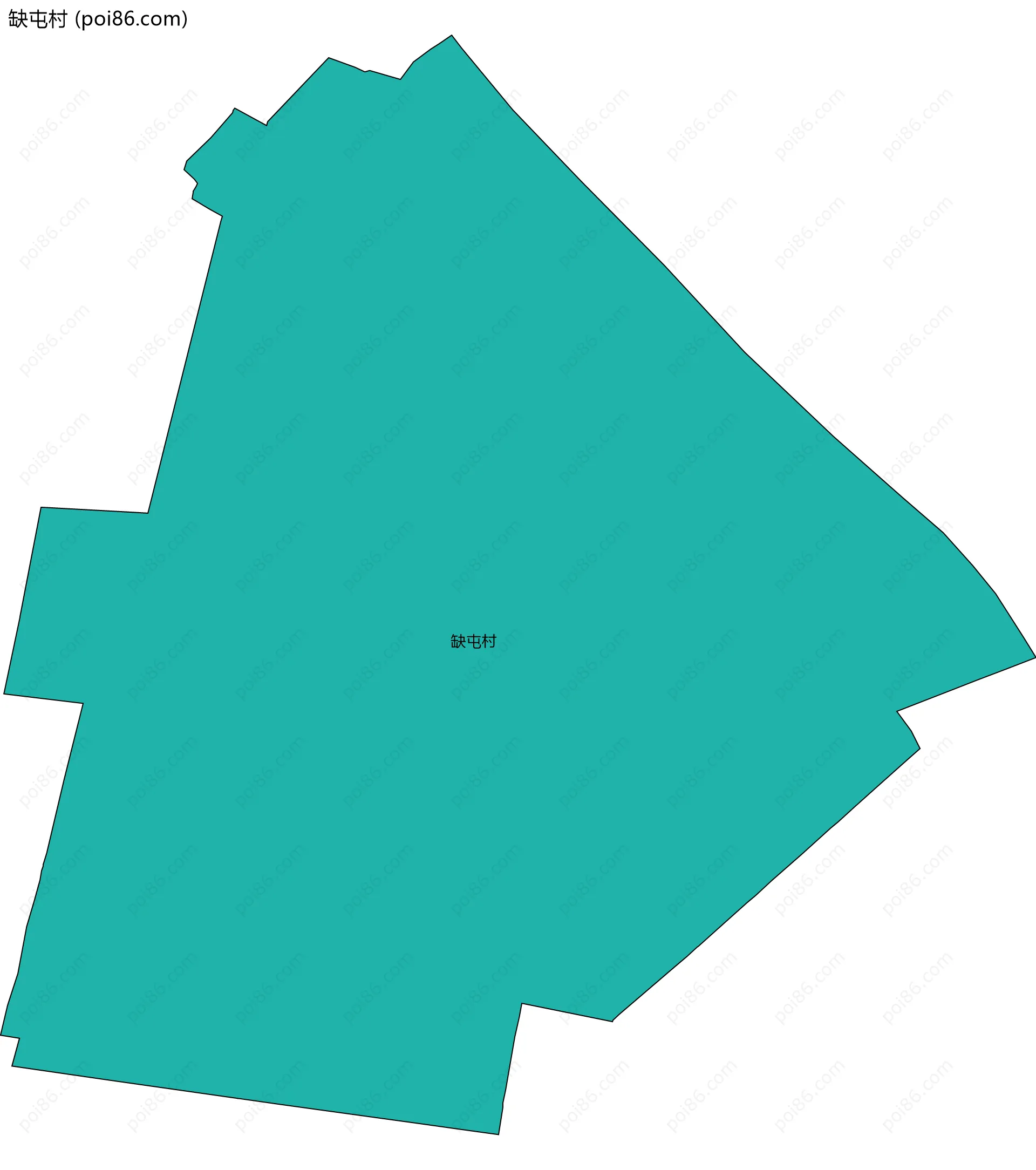 缺屯村边界地图