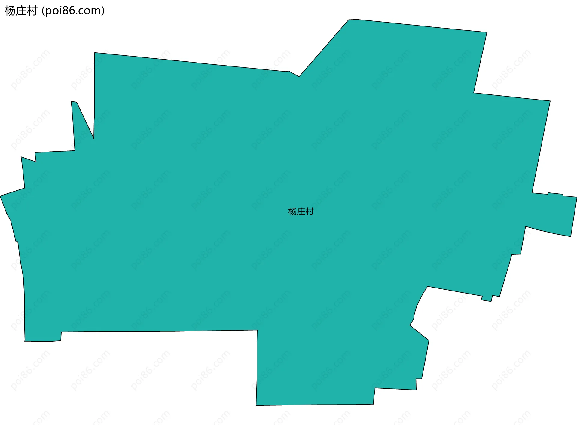 杨庄村边界地图