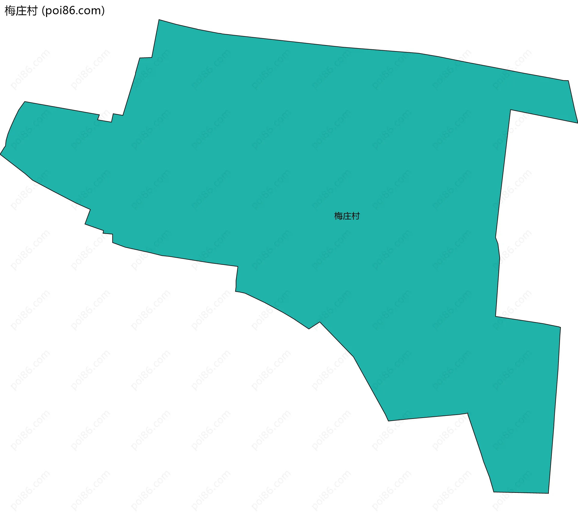 梅庄村边界地图