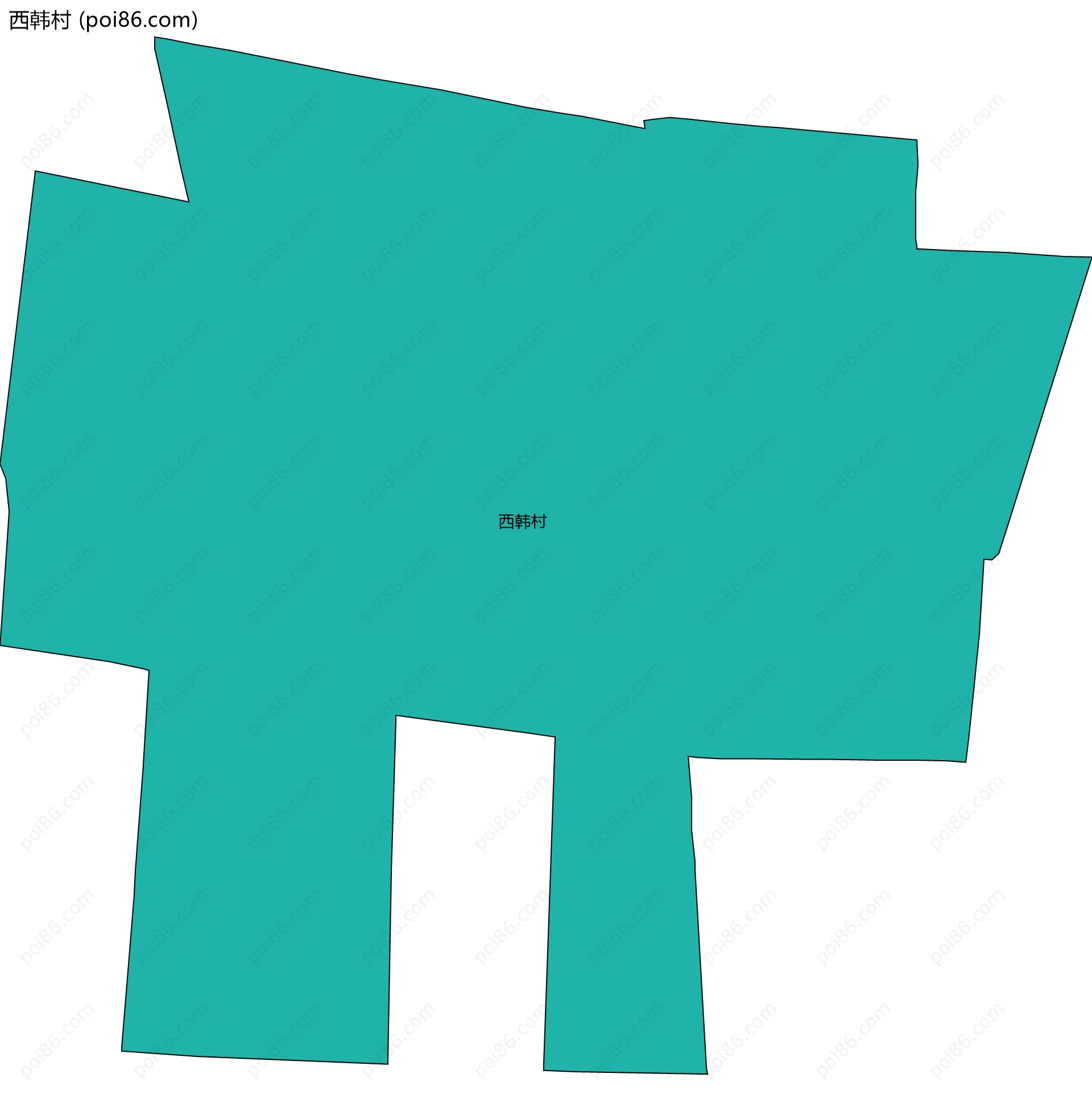 西韩村边界地图