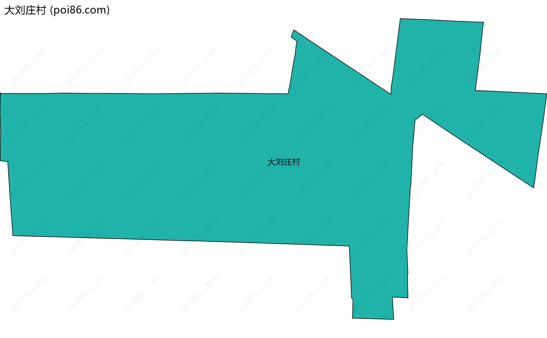 大刘庄村边界地图